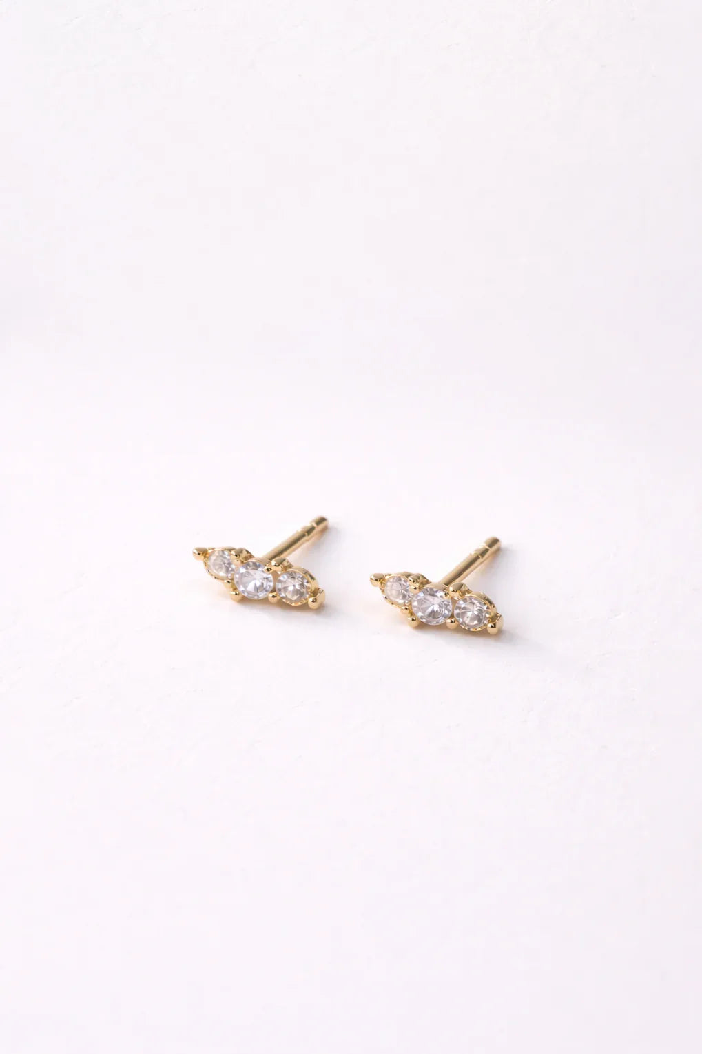 Zen post earrings in 14K gold