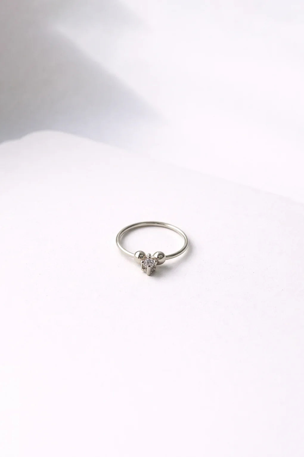 CZ embelished hoop piercing/nose ring in 14K gold