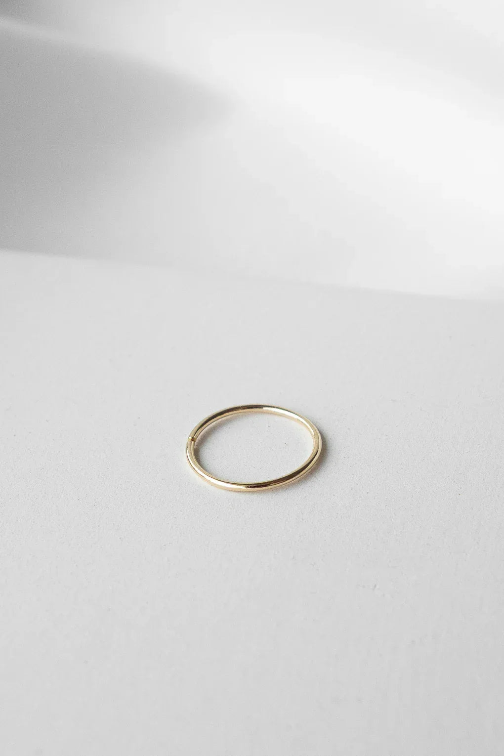 Plain nose ring in 14K gold