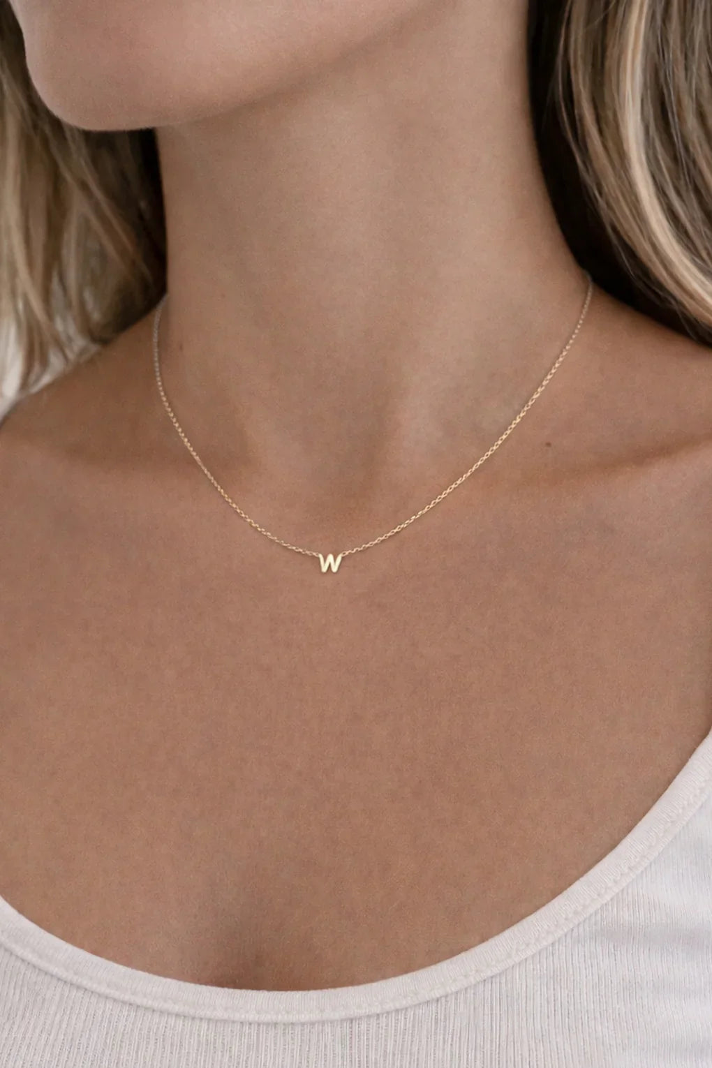 14K Gold Initial Necklace