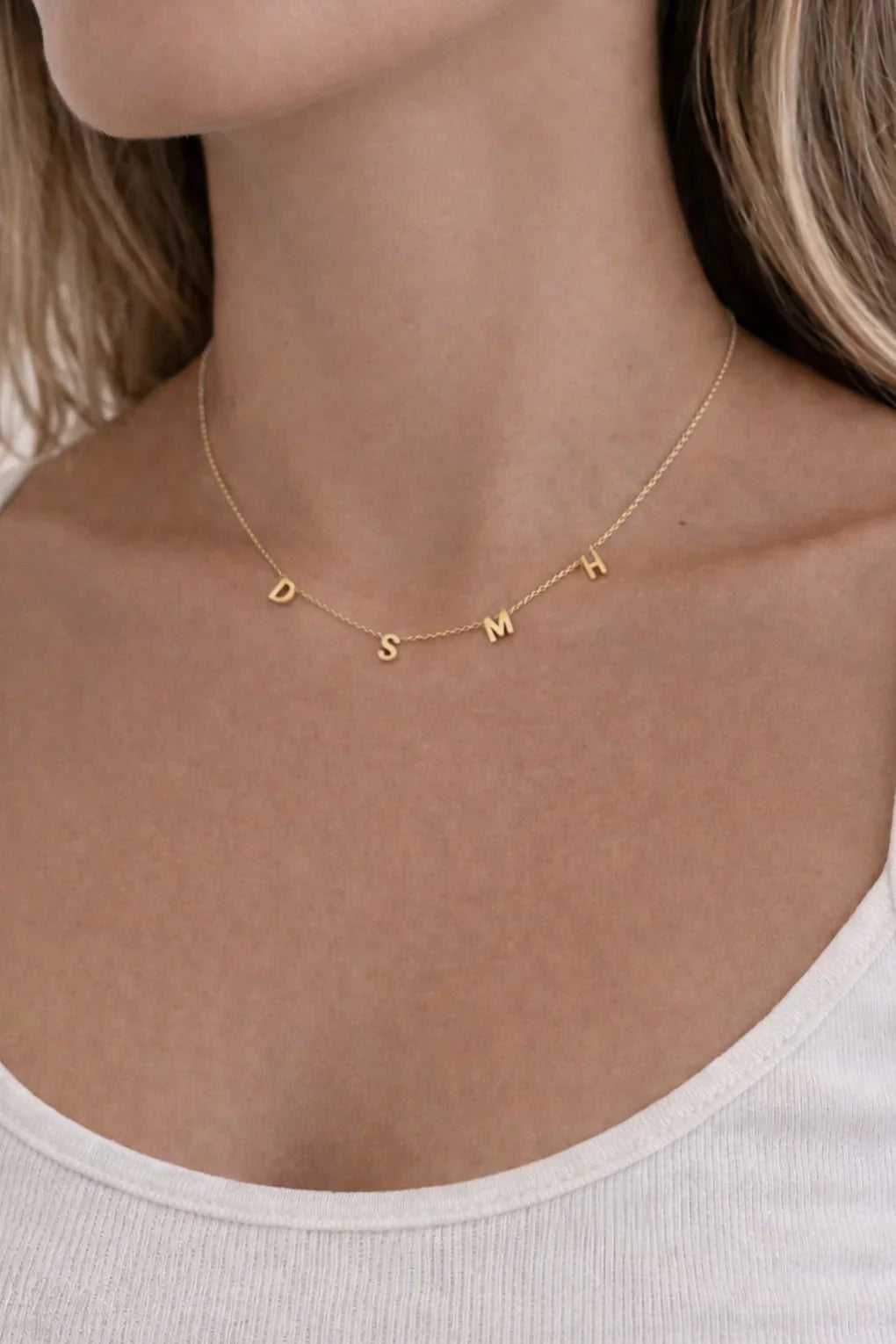 14K Gold Initial Necklace