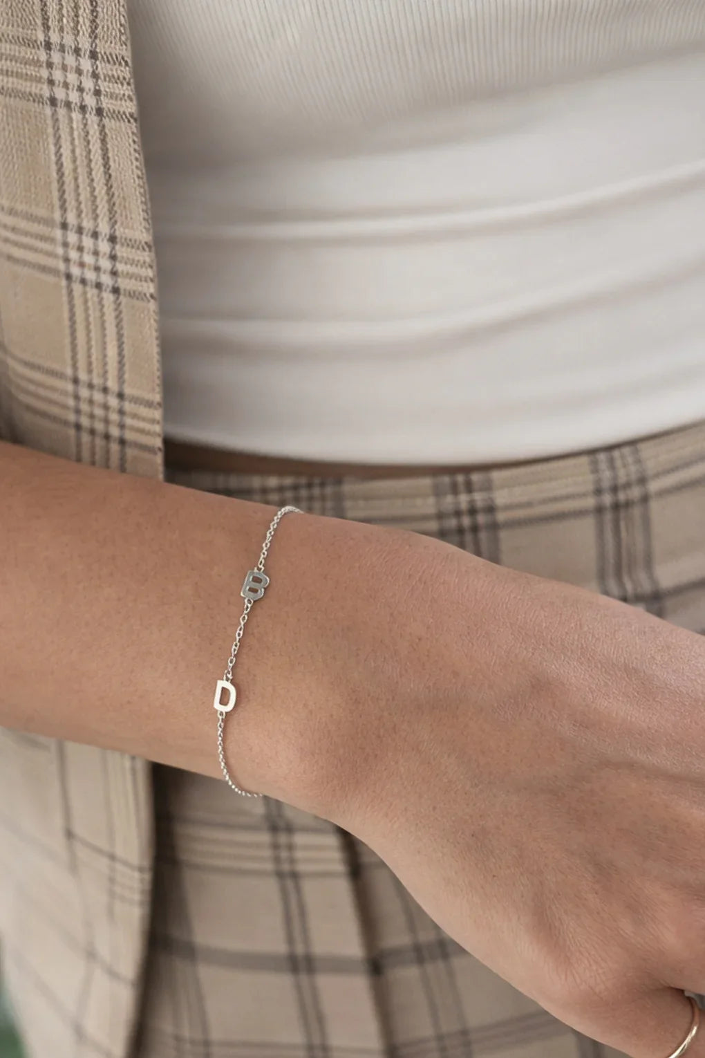 Sterling Silver 925 Initial Bracelet