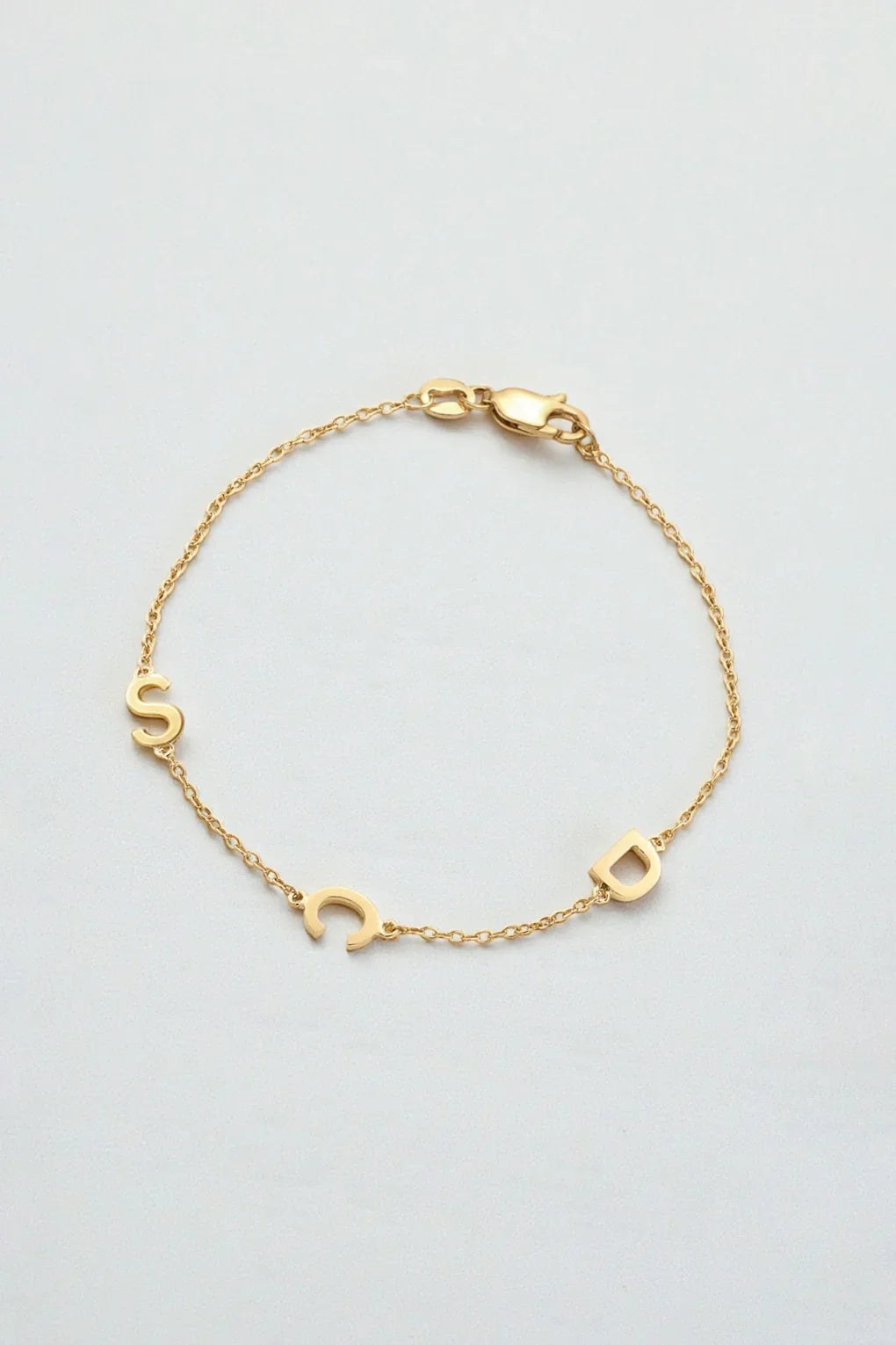 14K Gold Initial Bracelet