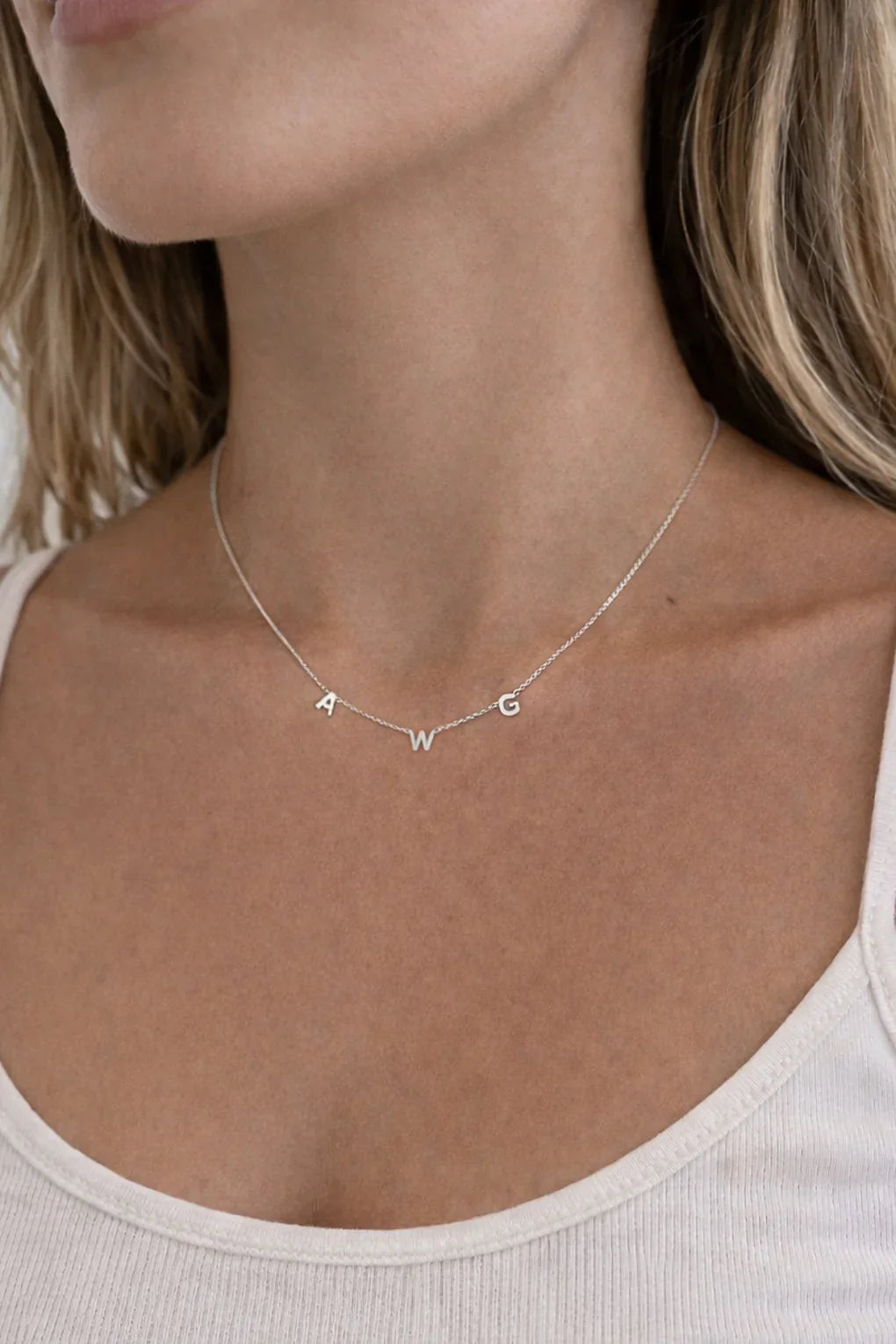 Sterling Silver 925 Initial Necklace
