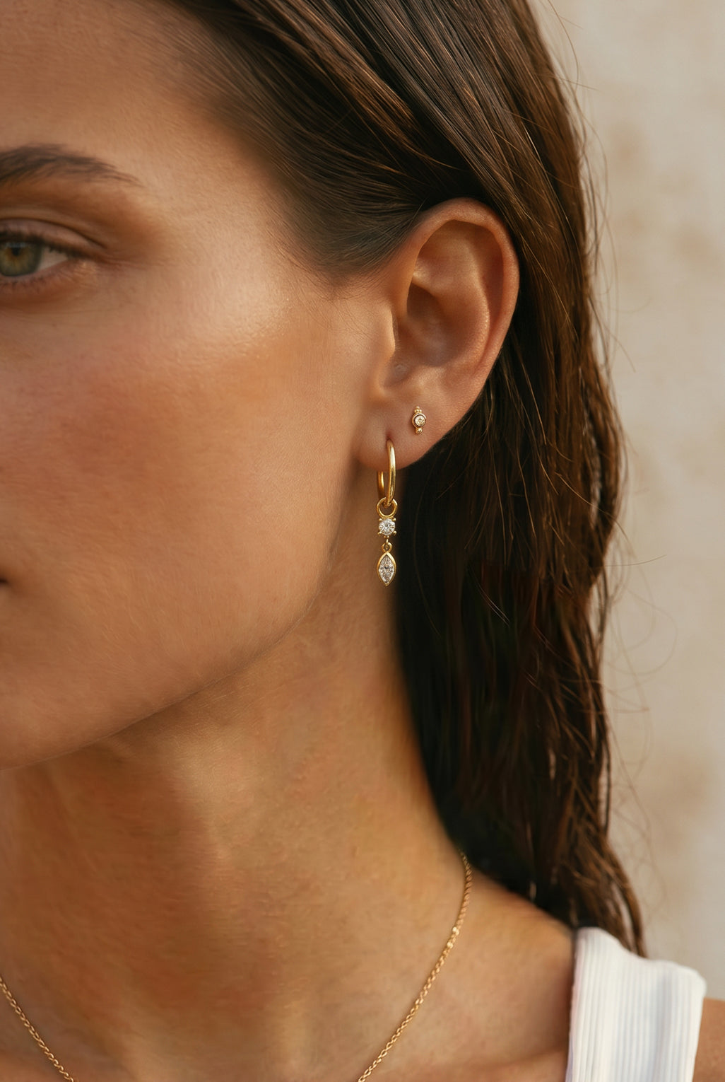 Juliette hoop earrings in 14K gold