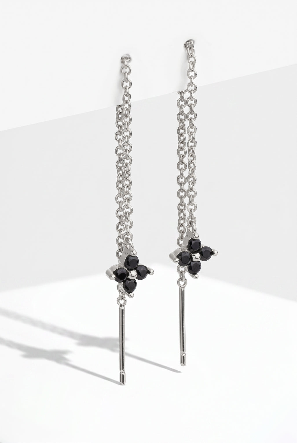 Long Daffodil earrings in 14K gold