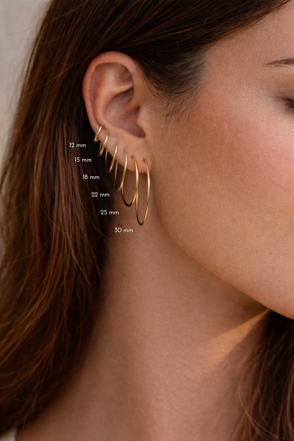 The Basic 14K hoop earrings