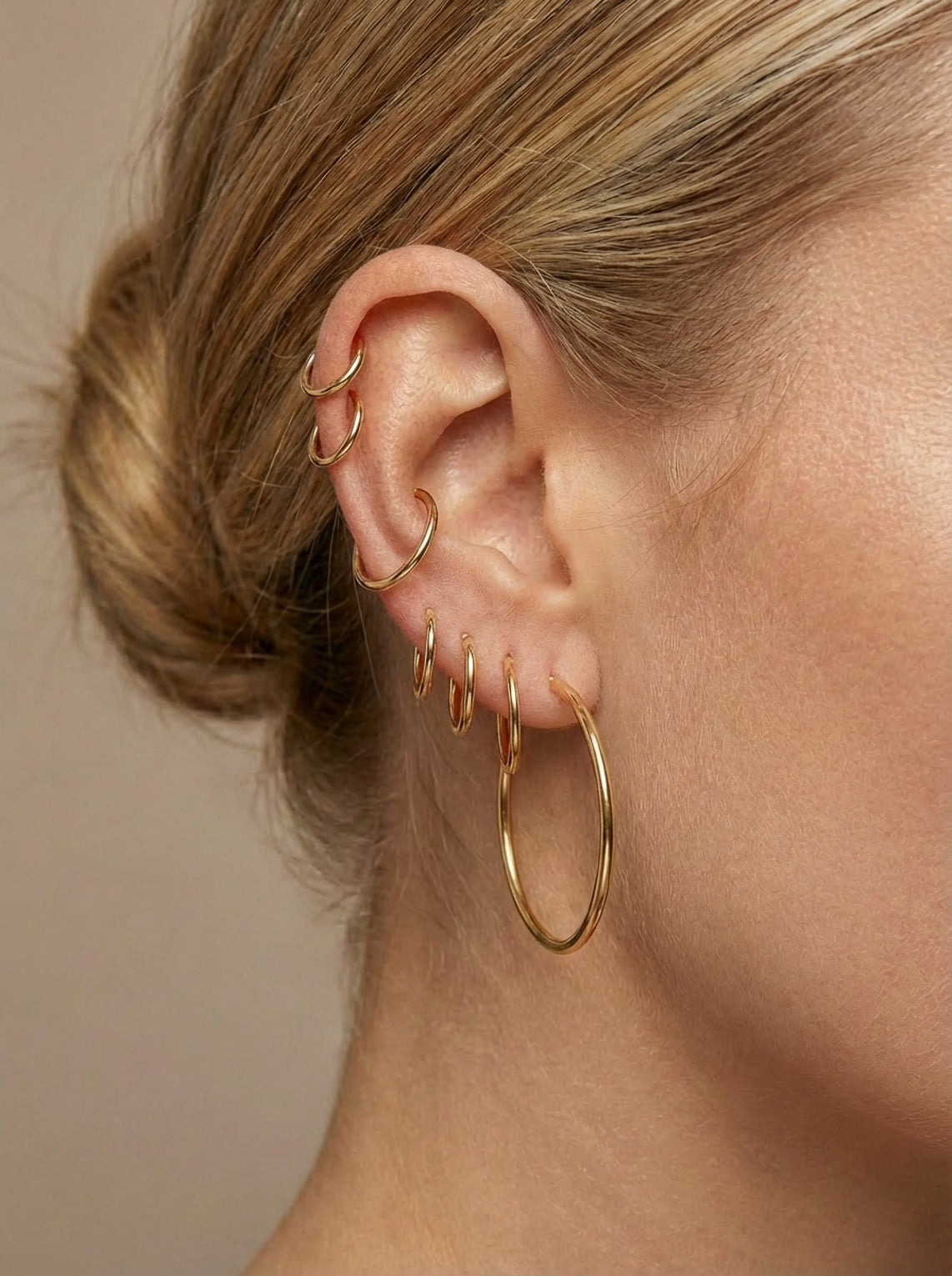 The Basic 14K hoop earrings