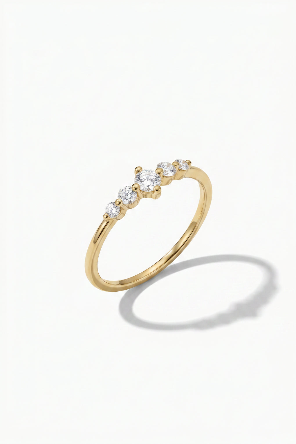 Zen ring in 14K gold and Diamonds