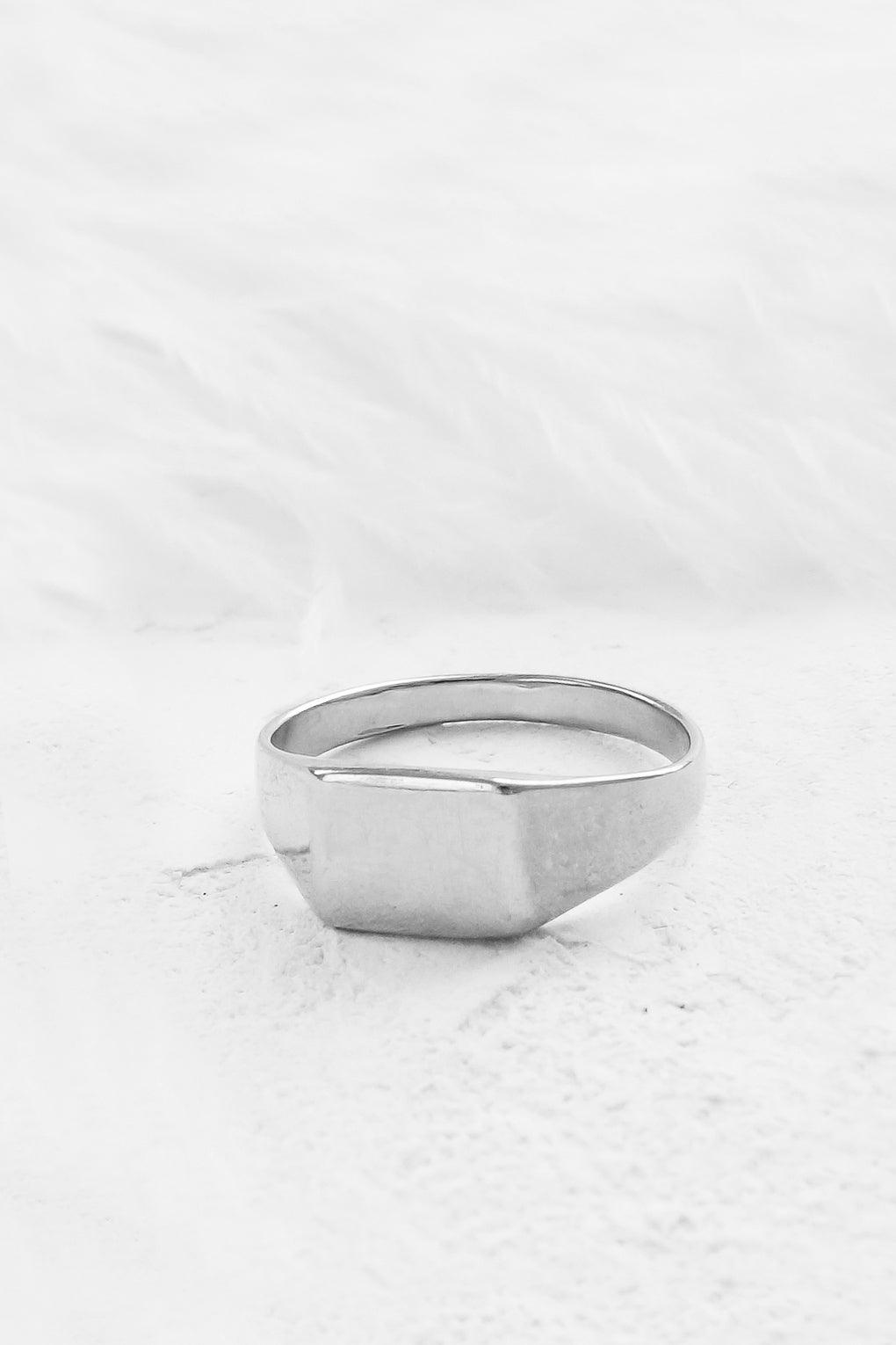 14K Gold SQUARE SIGNET RING