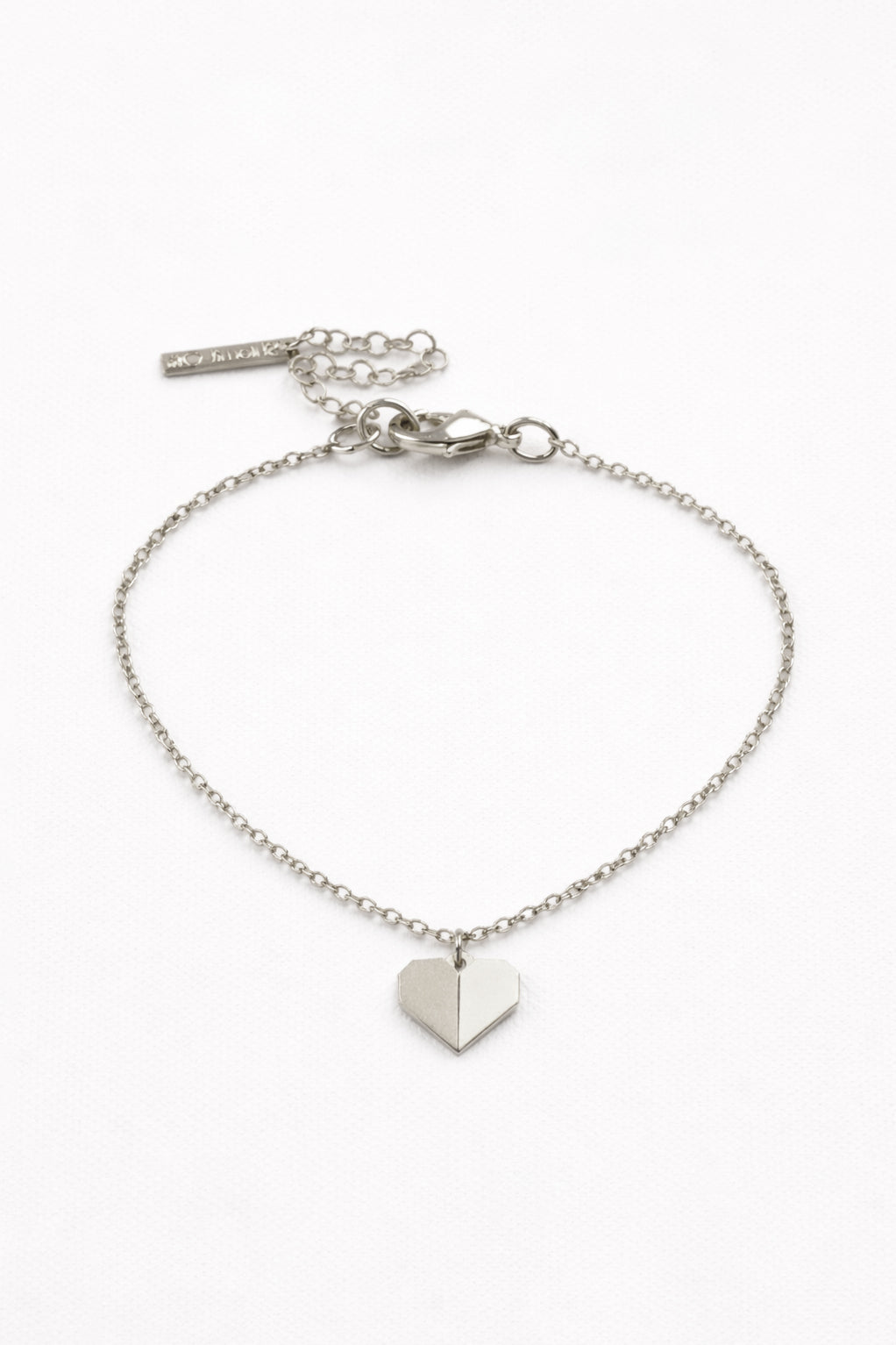 Tiny Origami Heart Bracelet