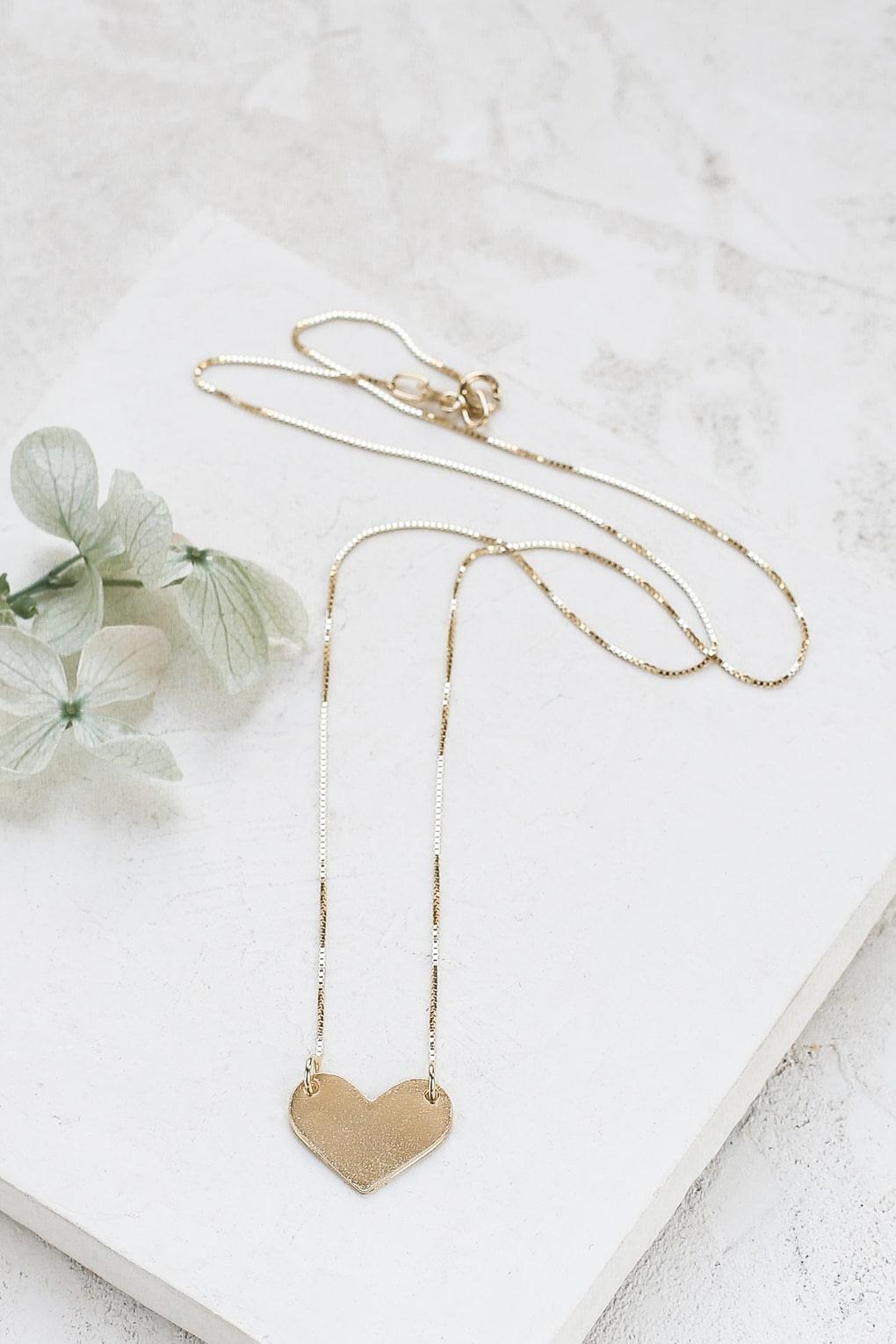 14K Gold Heart Necklace