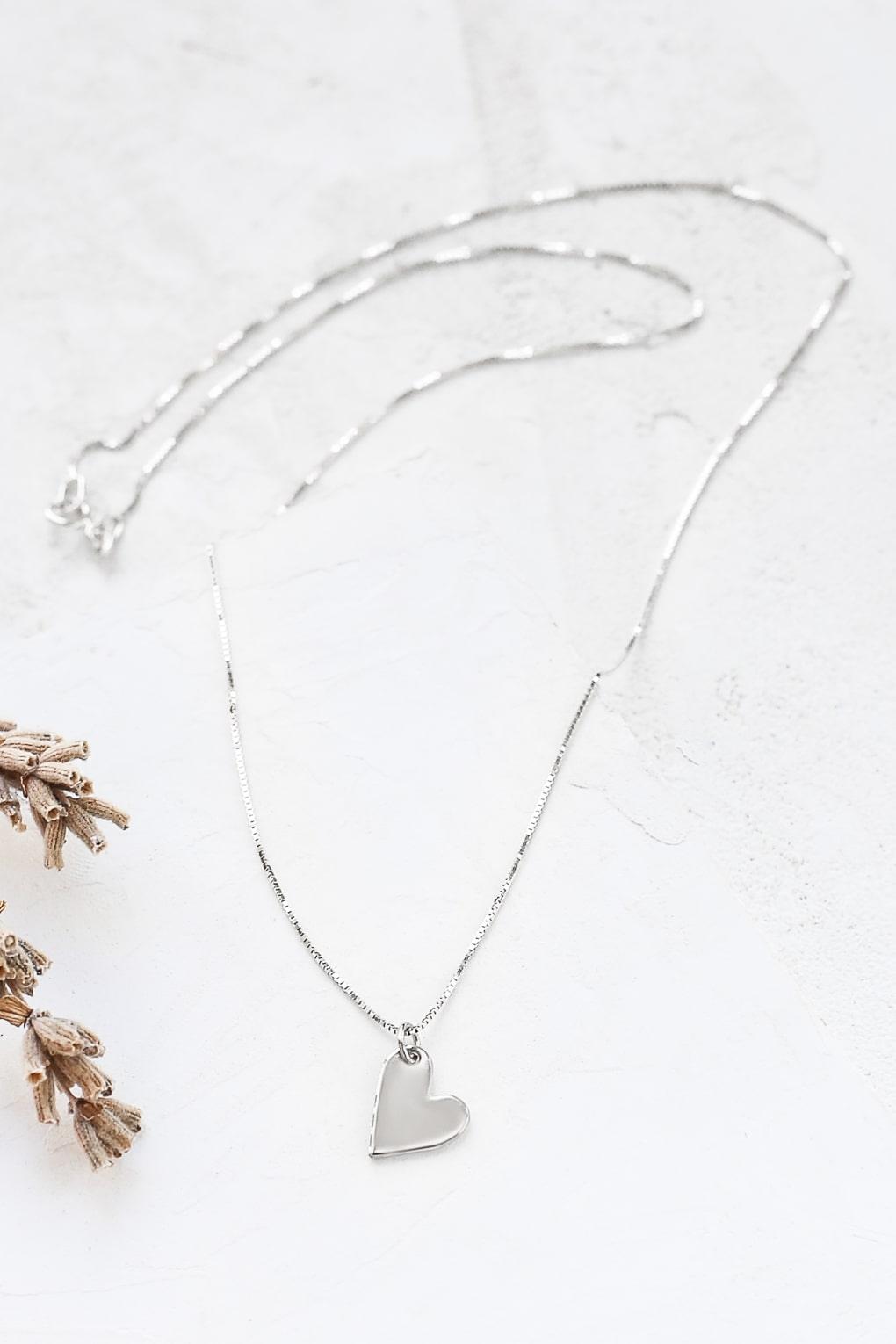 14K Small Gold Heart Necklace