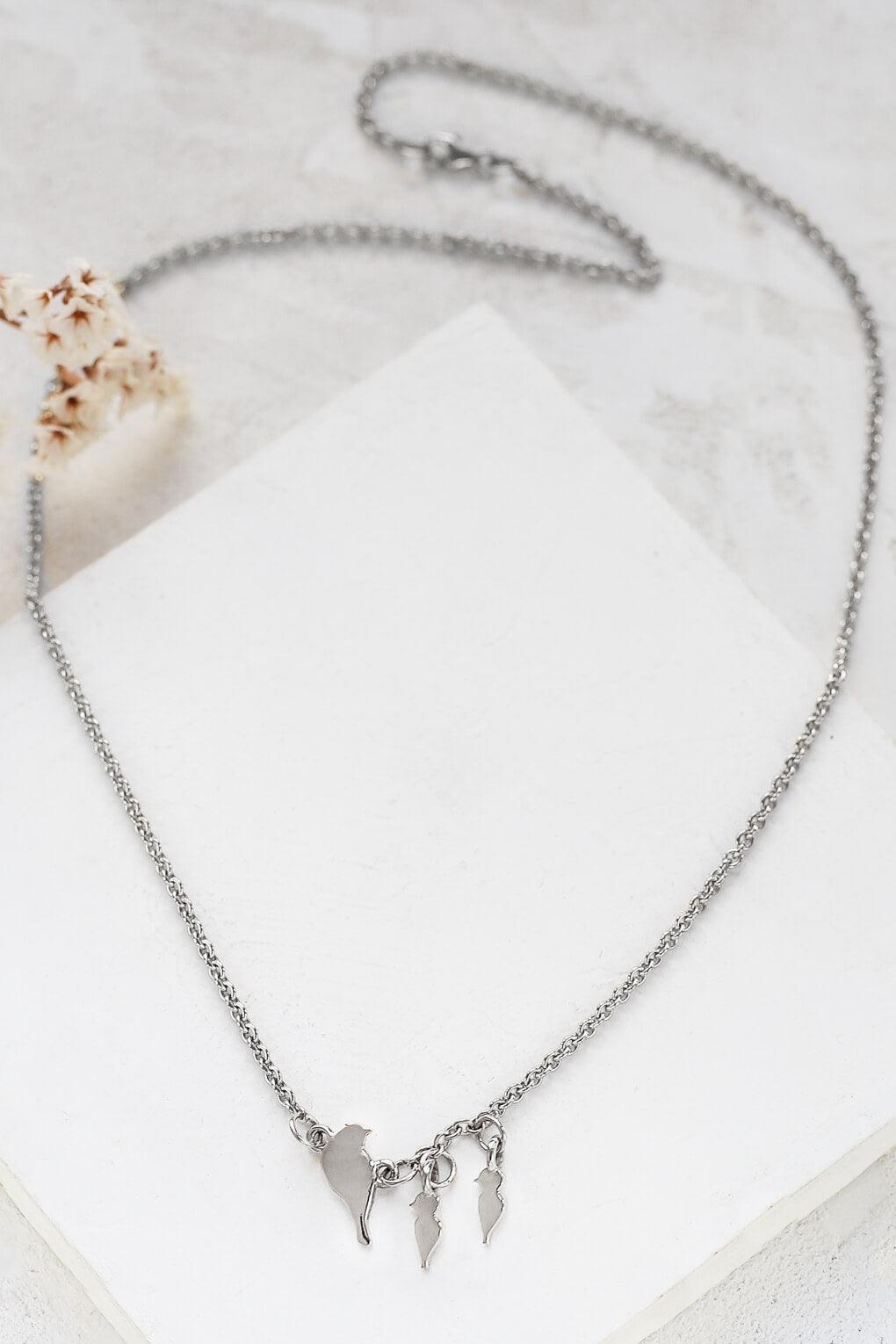 14K gold Baby bird necklace