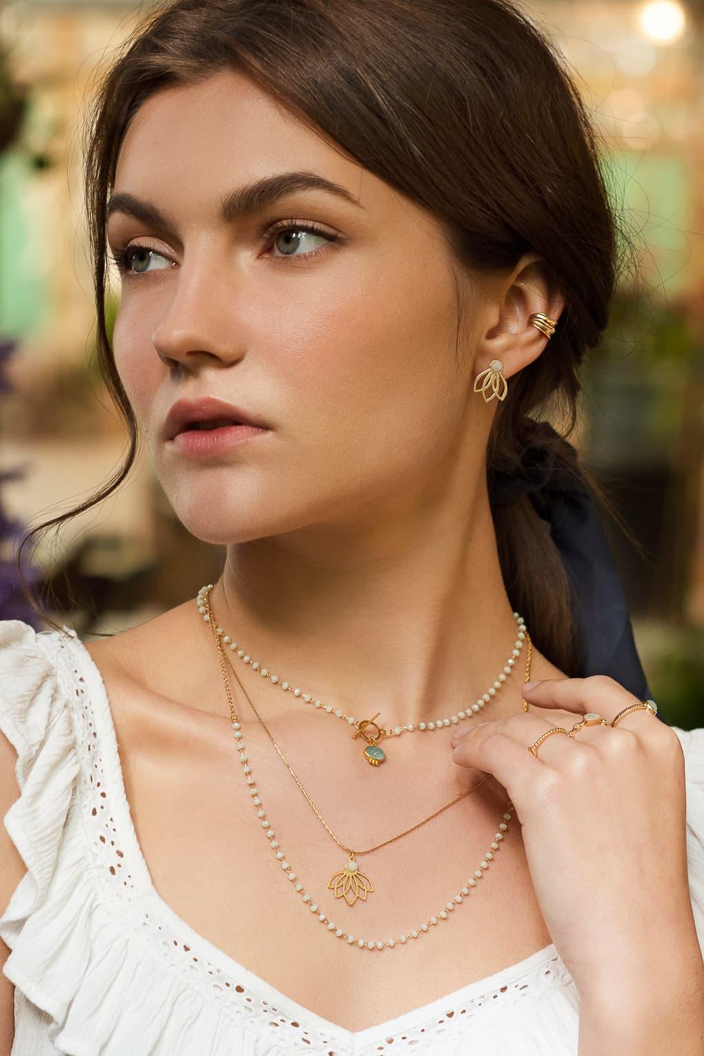 Lotus Layered Neckalce