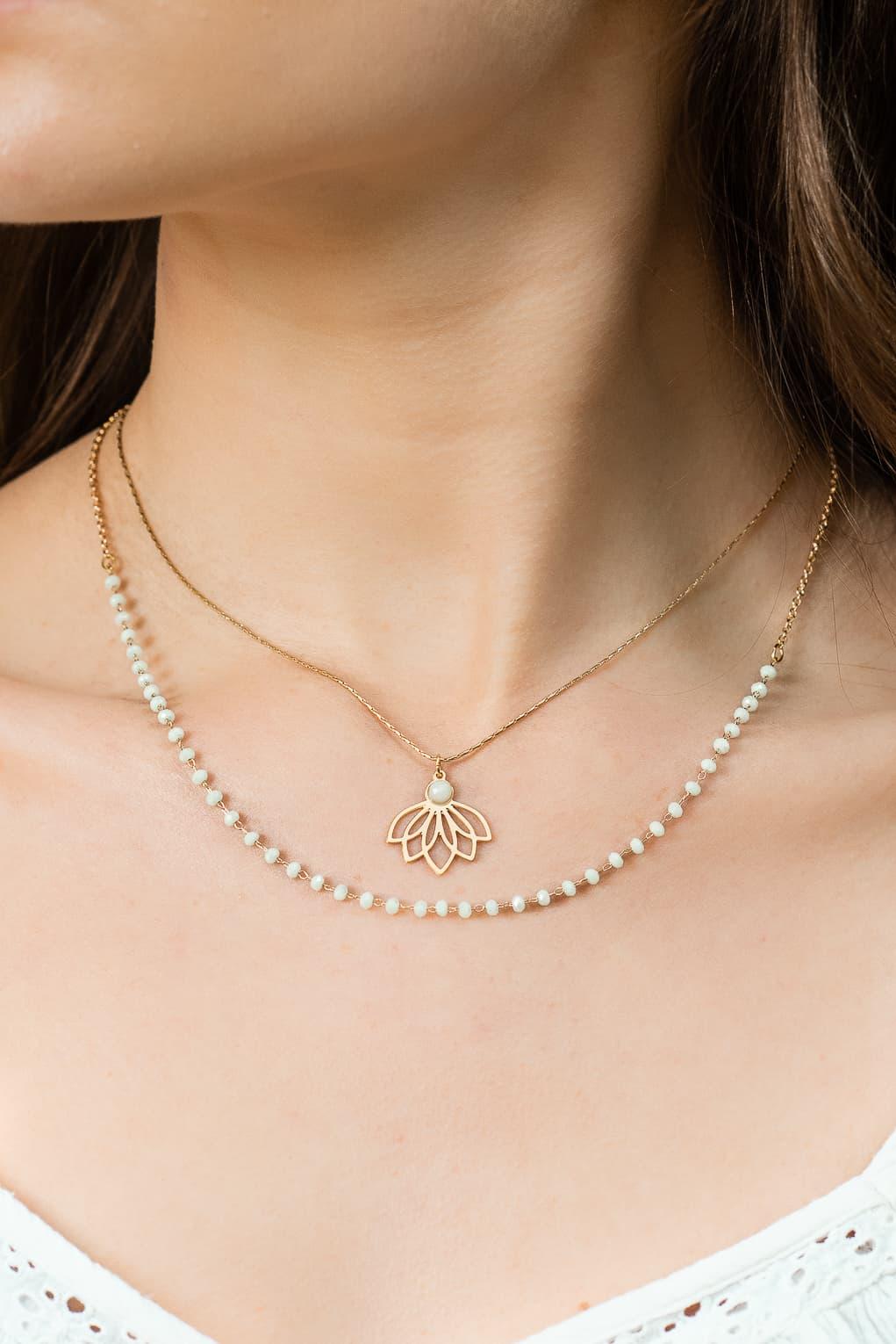 Lotus Layered Neckalce