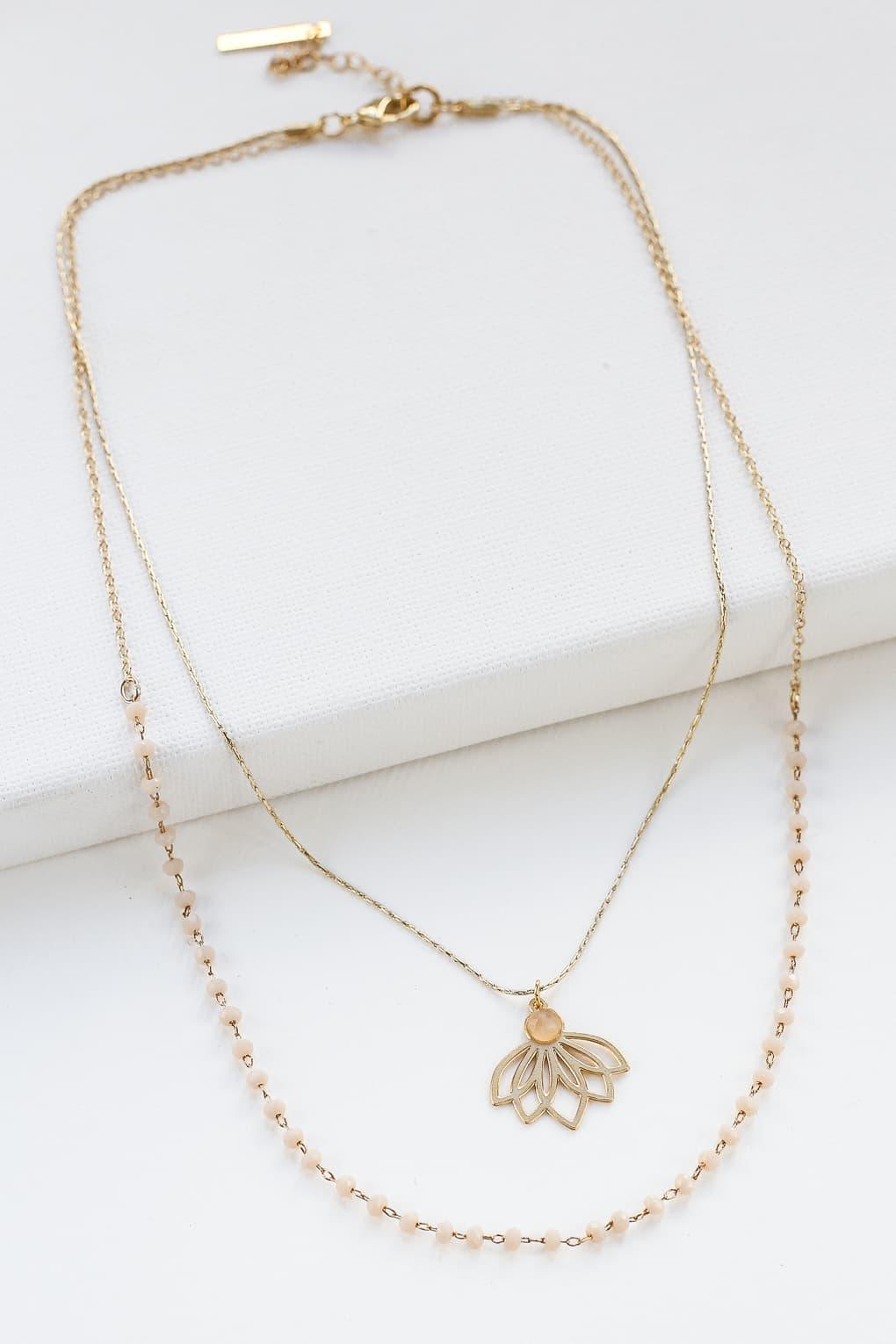 Lotus Layered Neckalce