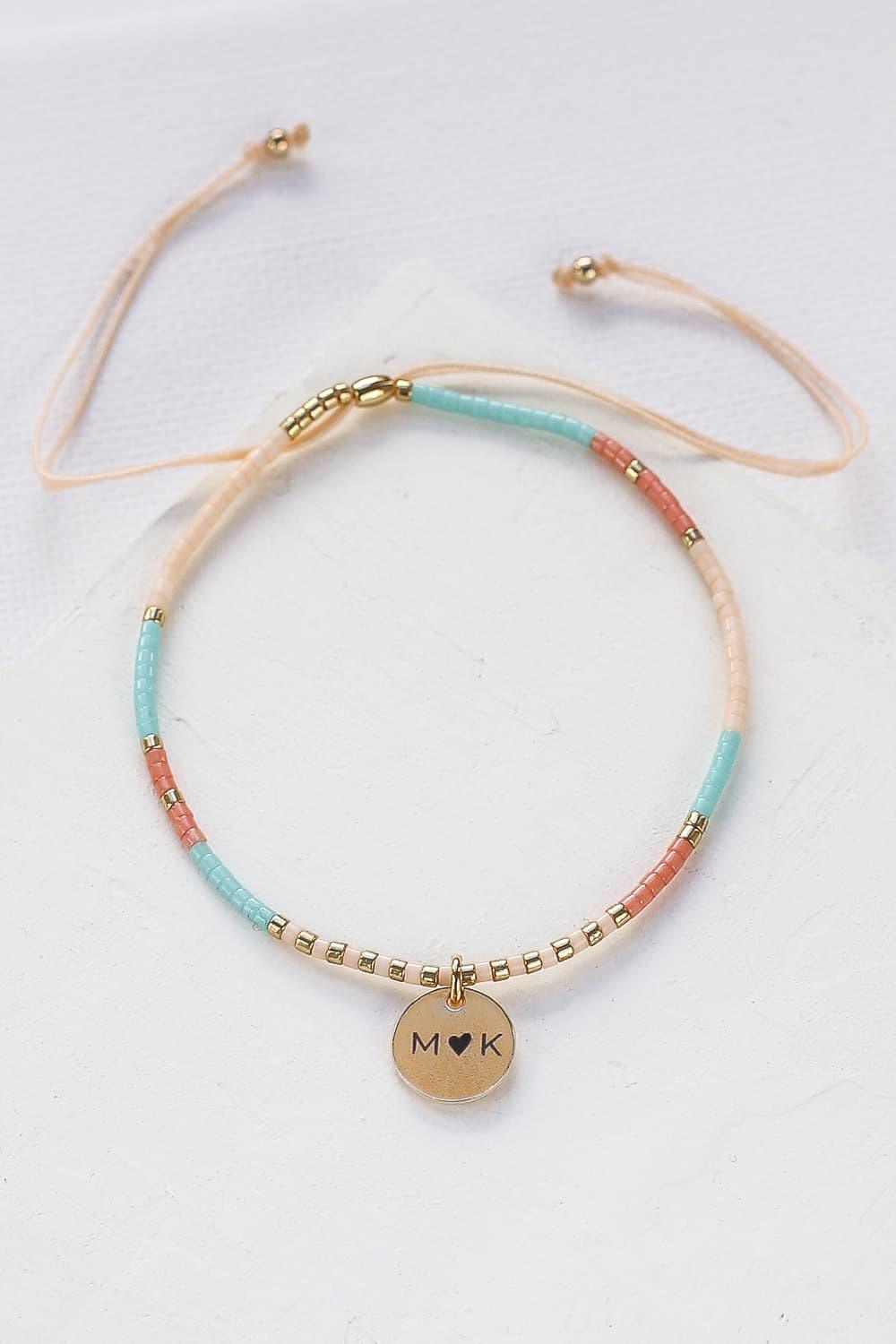 Custom Engraved Beads Bracelet