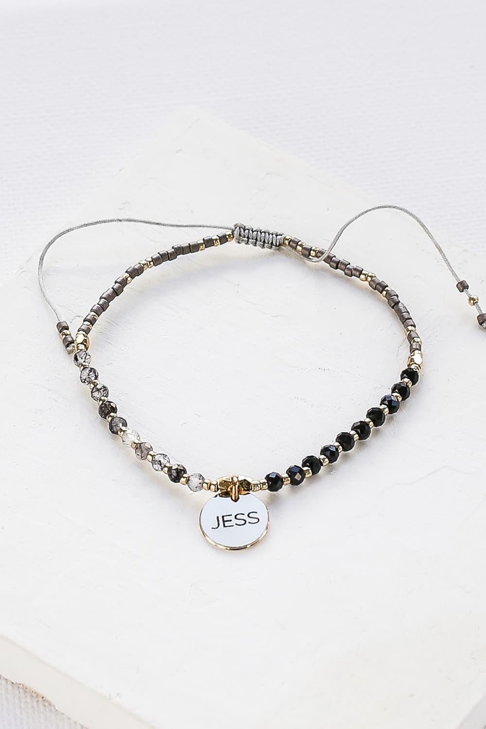 Custom Engraved Stones Bracelet