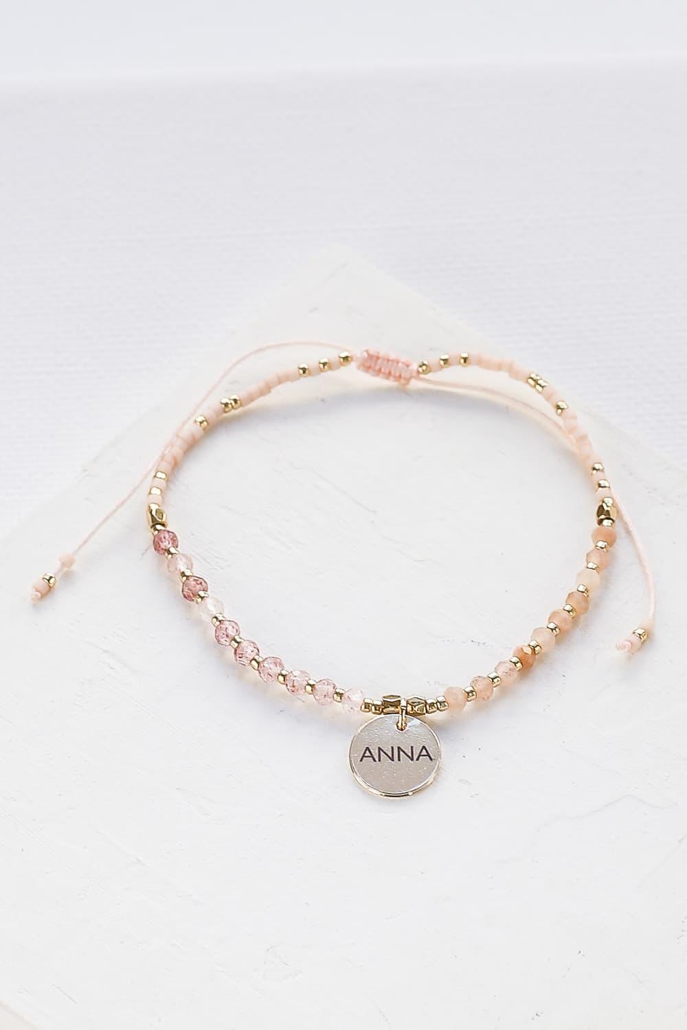 Custom Engraved Stones Bracelet