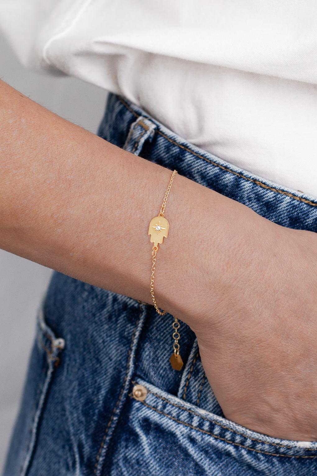 Embellished Hamsa Bracelet