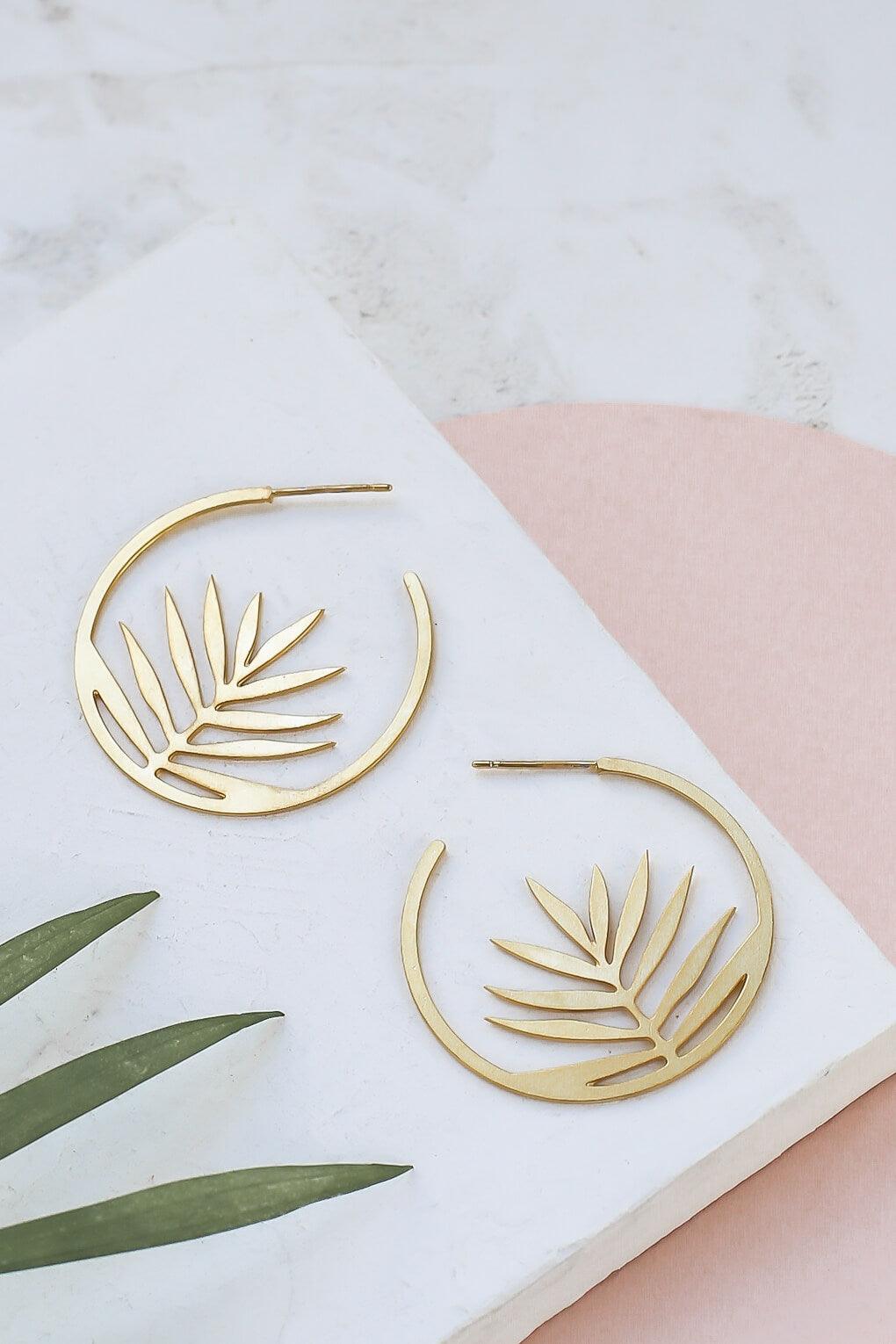 Palm Hoop Earrings