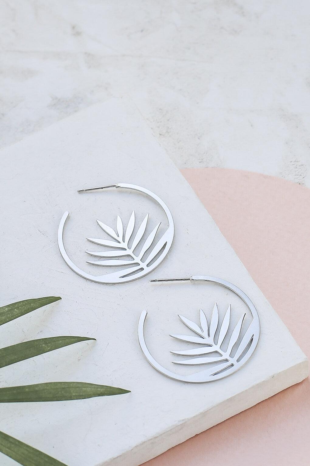 Palm Hoop Earrings