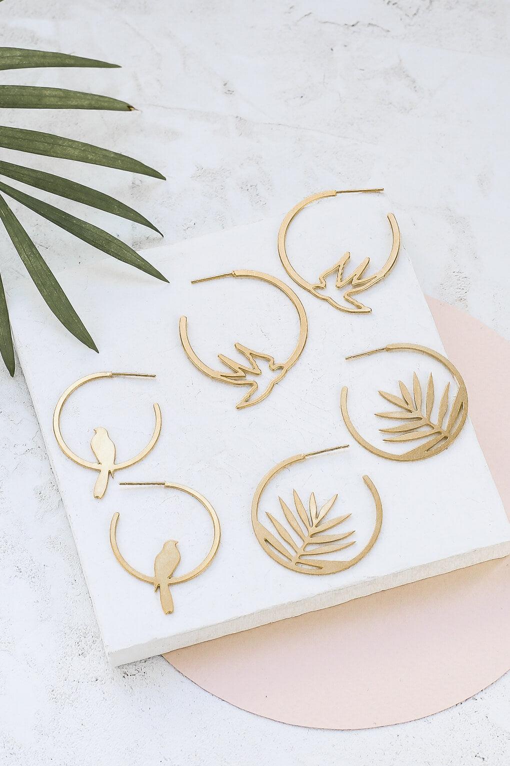 Palm Hoop Earrings