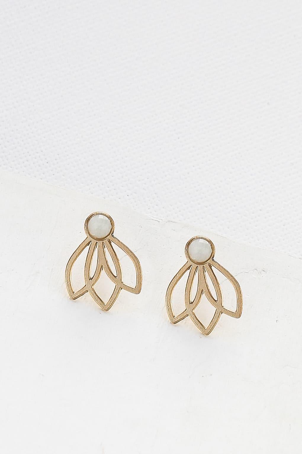 Lotus Post Earrings