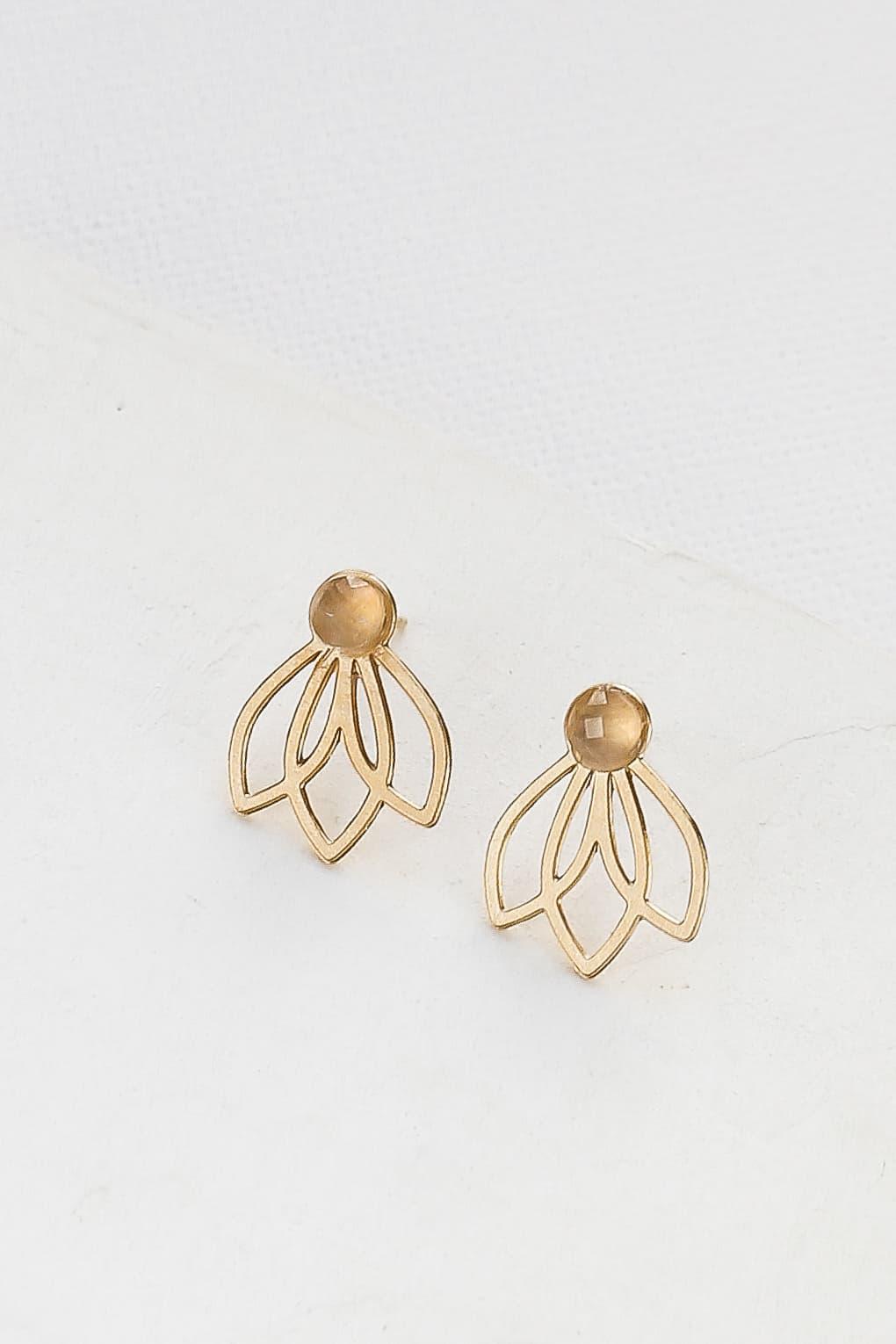 Lotus Post Earrings