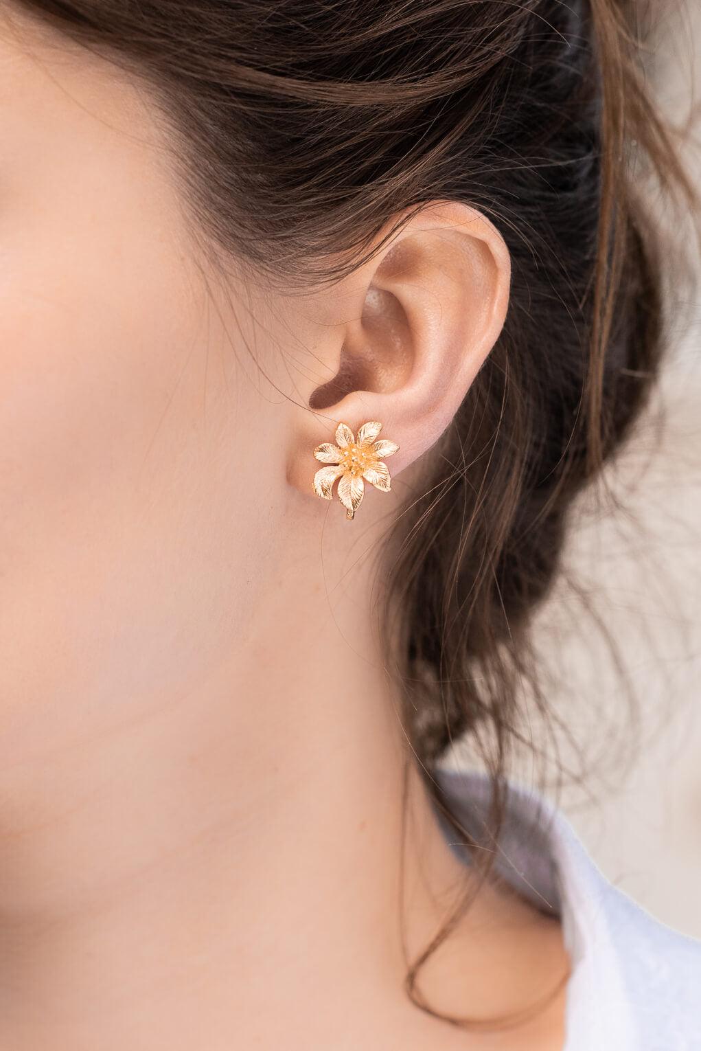 Gladiola Clip-On Earrings