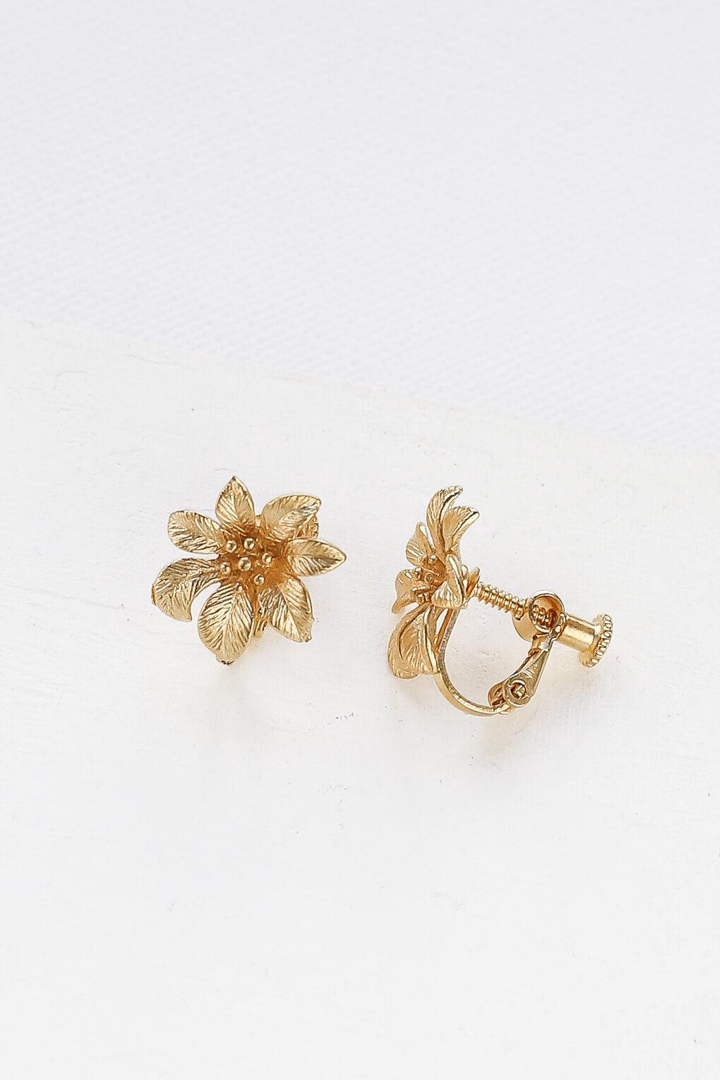 Gladiola Clip-On Earrings