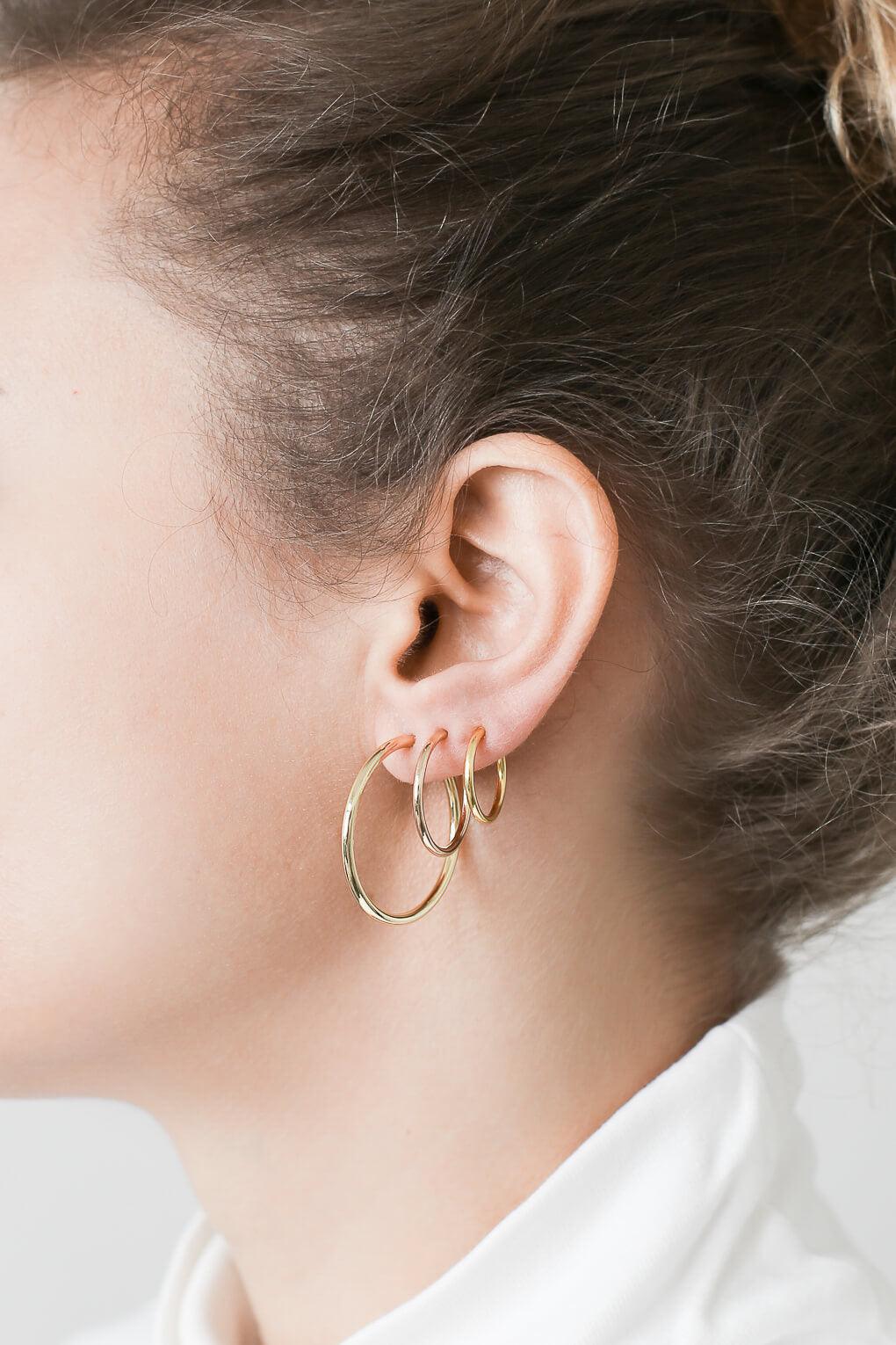 15 mm Clip-On Hoop Earrings
