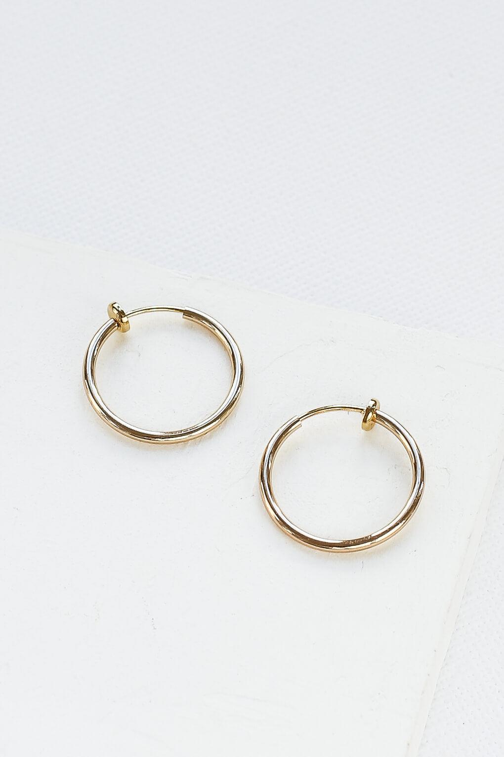 20 mm Clip-On Hoop Earrings