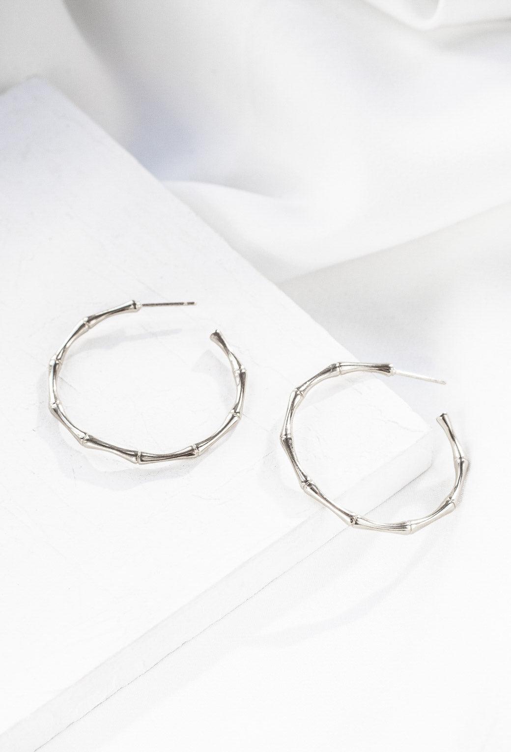 Bamboo Hoop Earrings