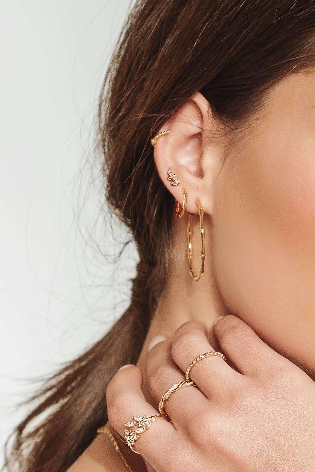 Bamboo Hoop Earrings