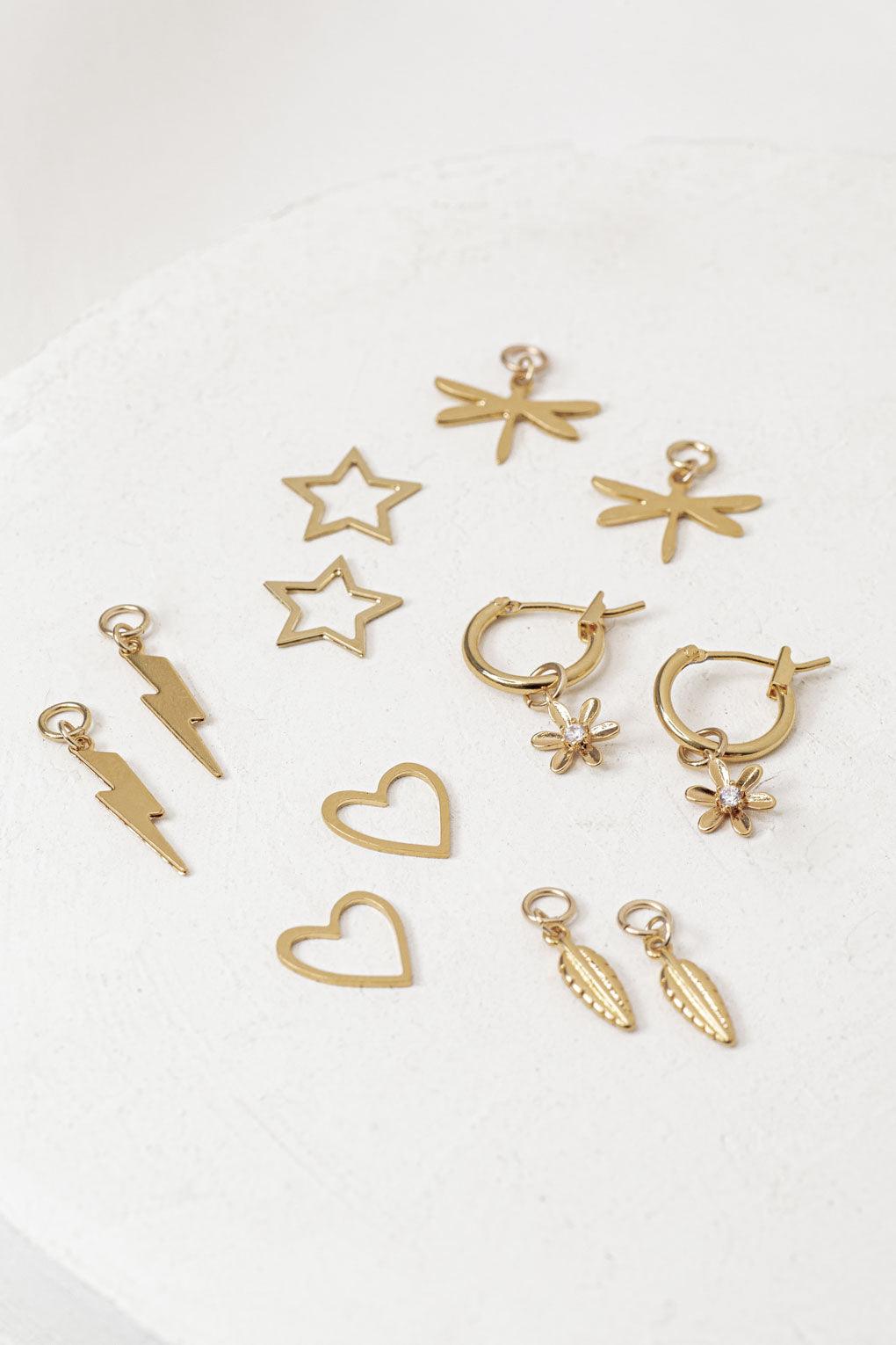 Replaceable pendants for girls' hoop earrings