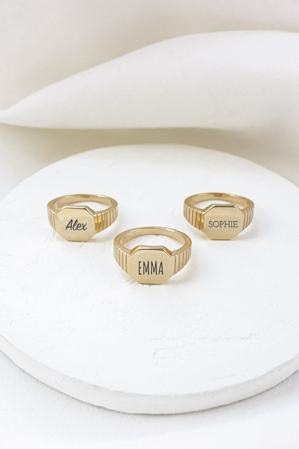 Mens engraved sale pinky rings