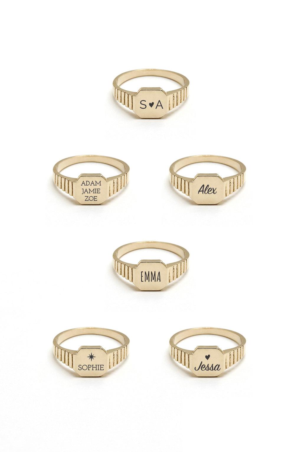 Custom Engraved Pinky Ring