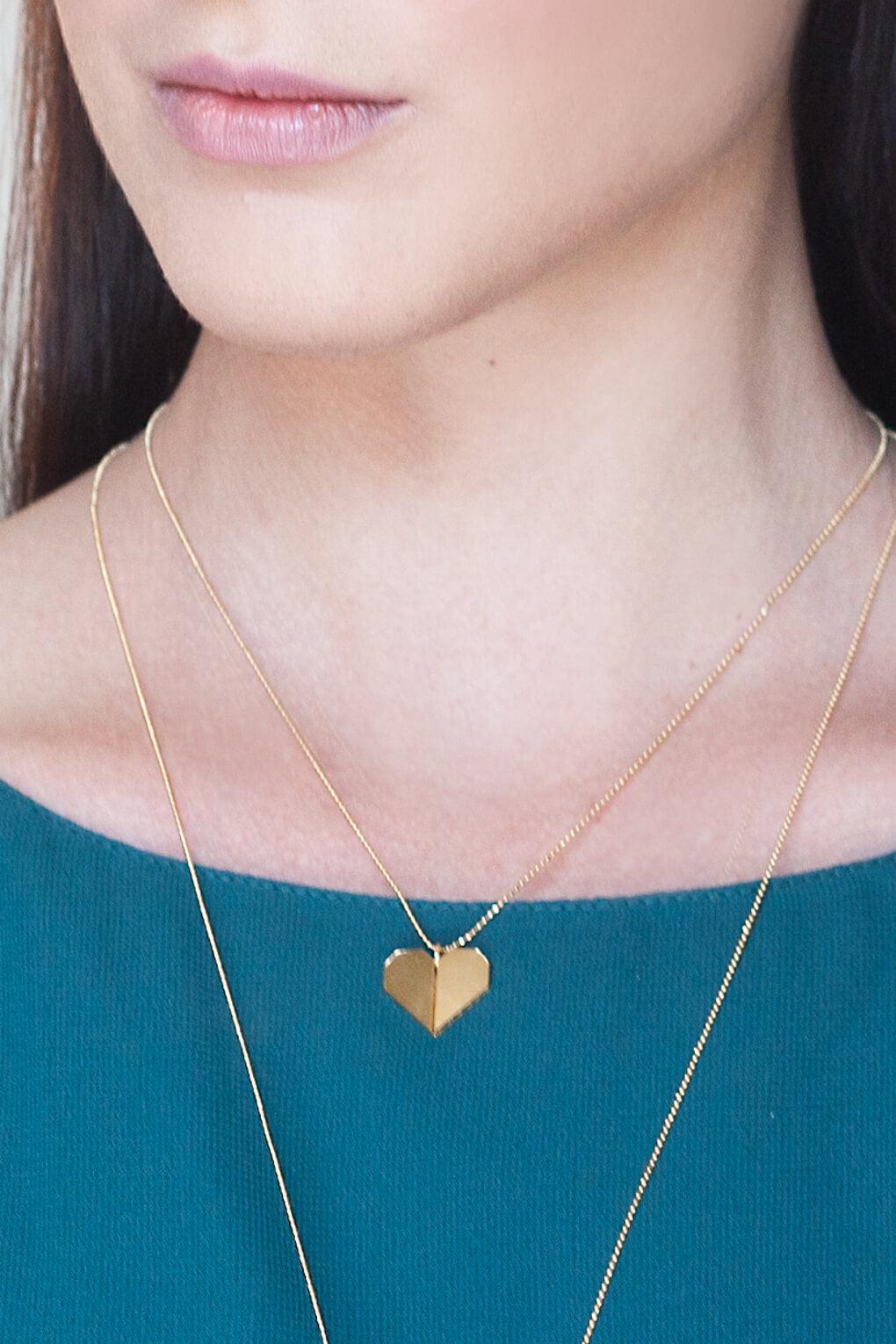 Origami Heart Necklace
