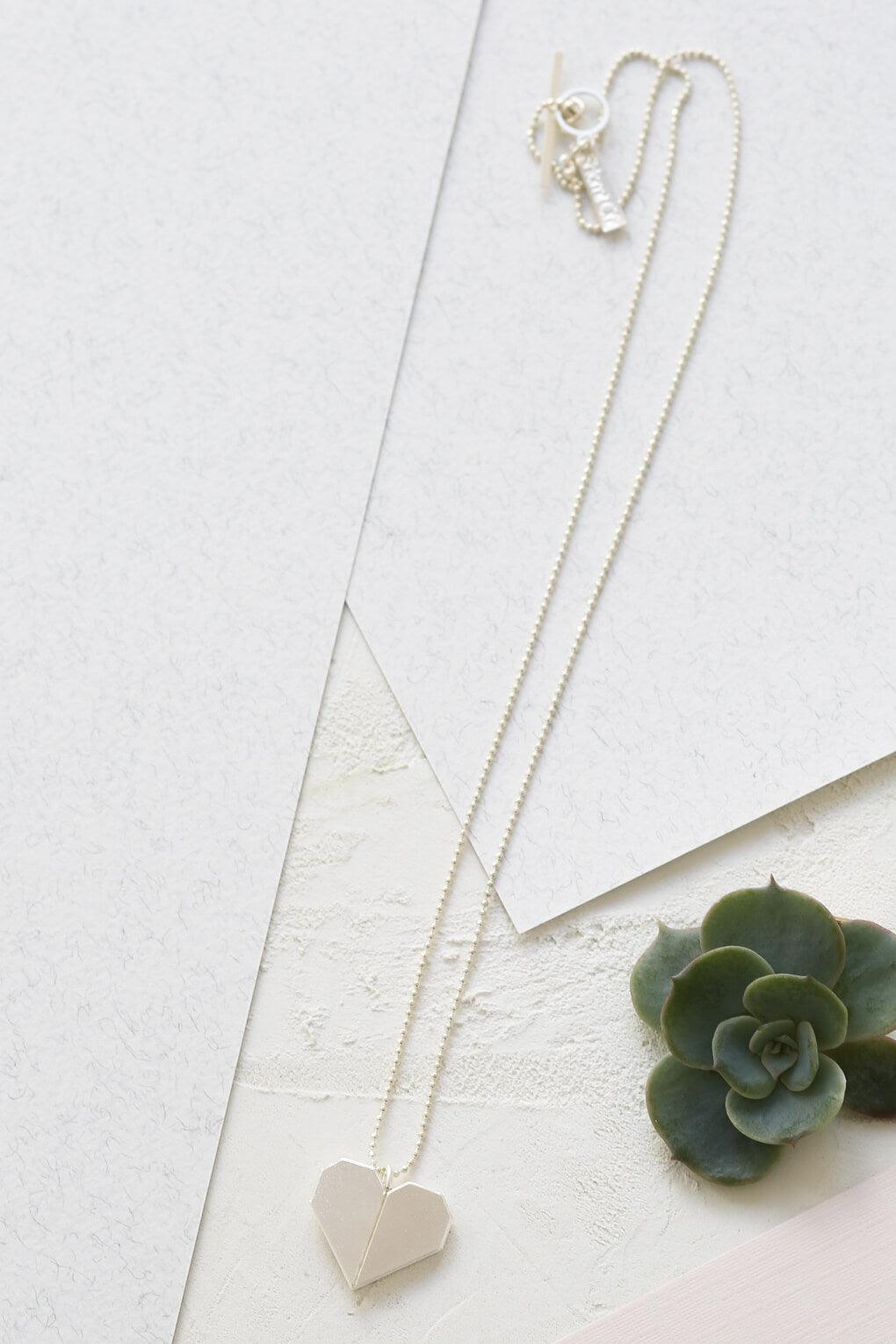 Origami Heart Necklace