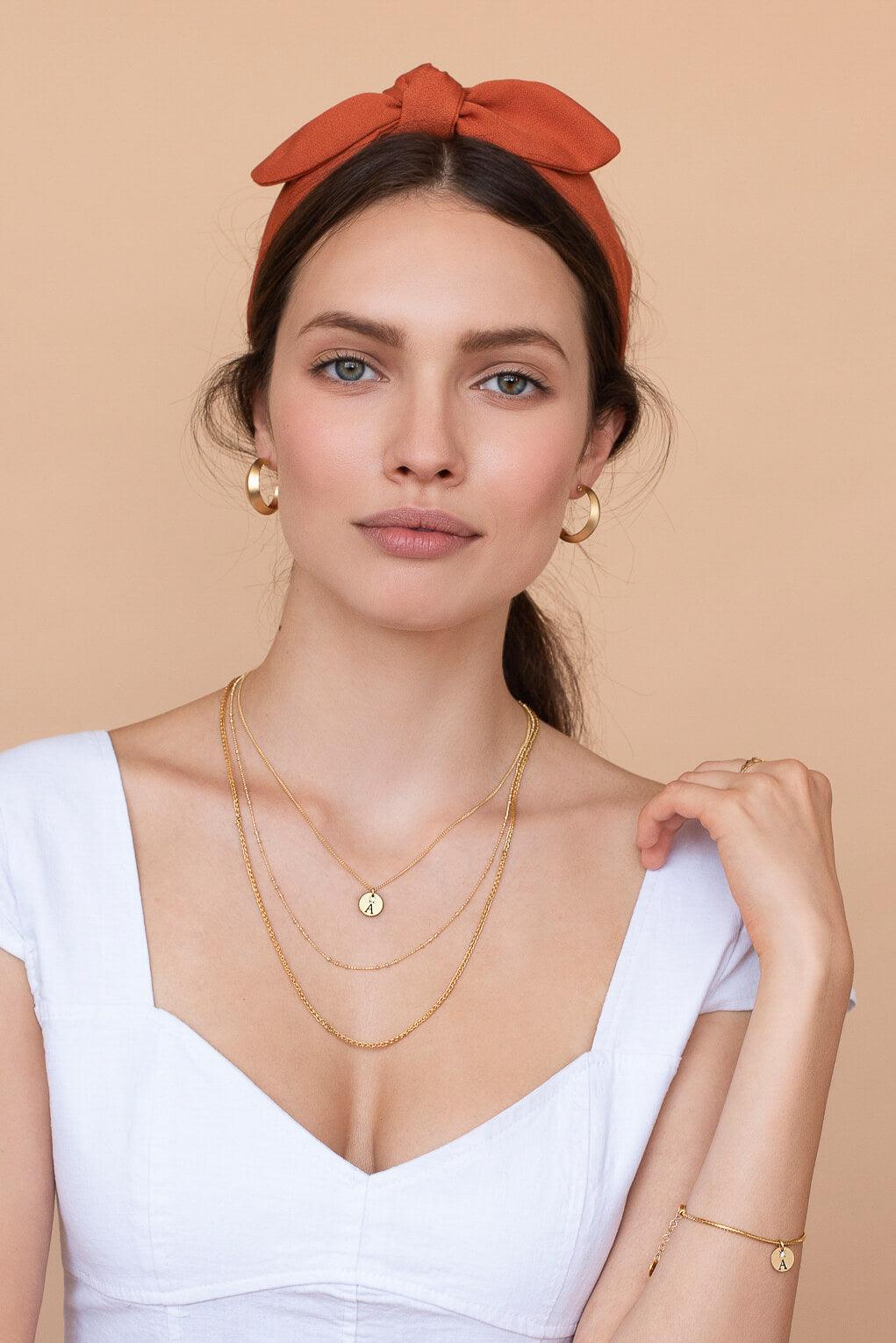 Layered Letter Necklace