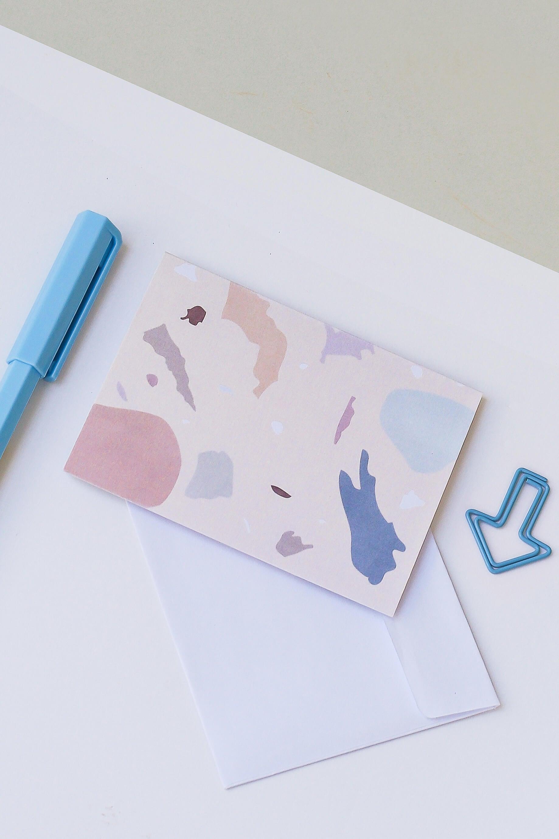 Terrazzo Pattern Note Card