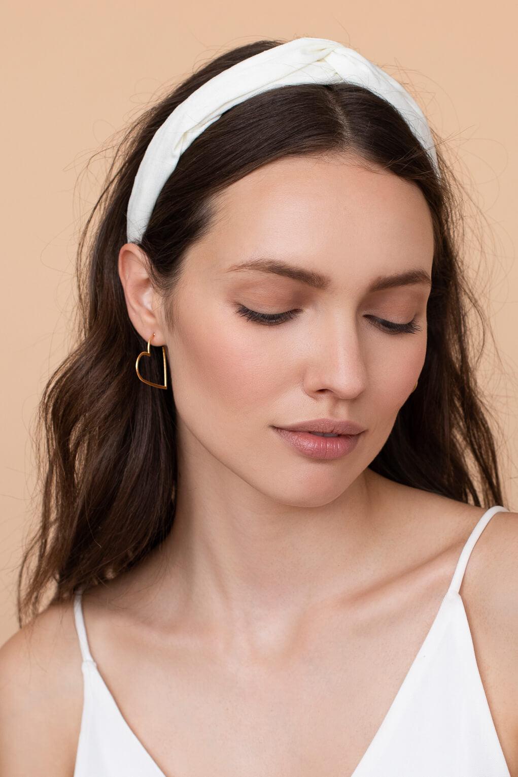 Large Heart Contour Earrings