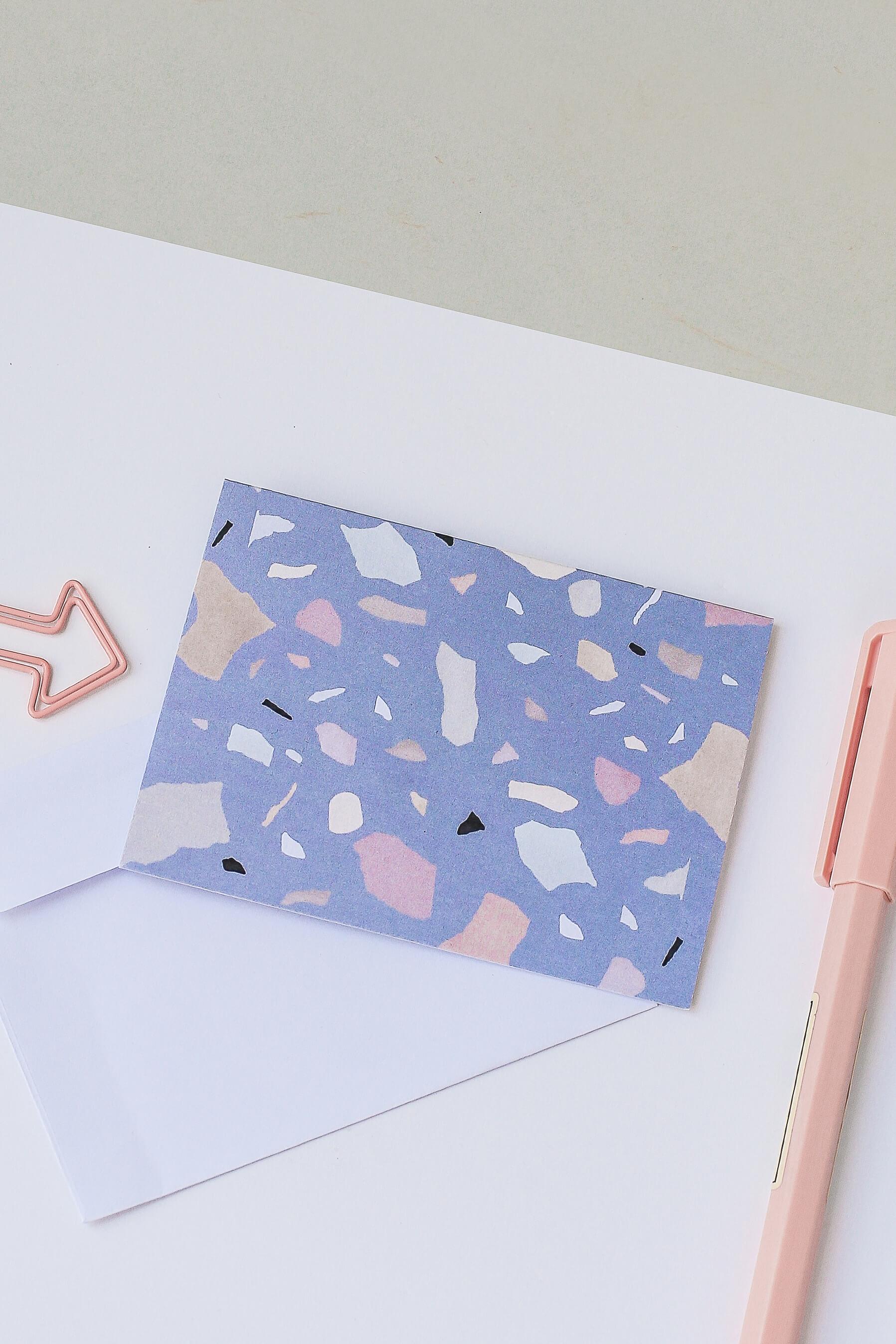 Terrazzo Pattern Note Card