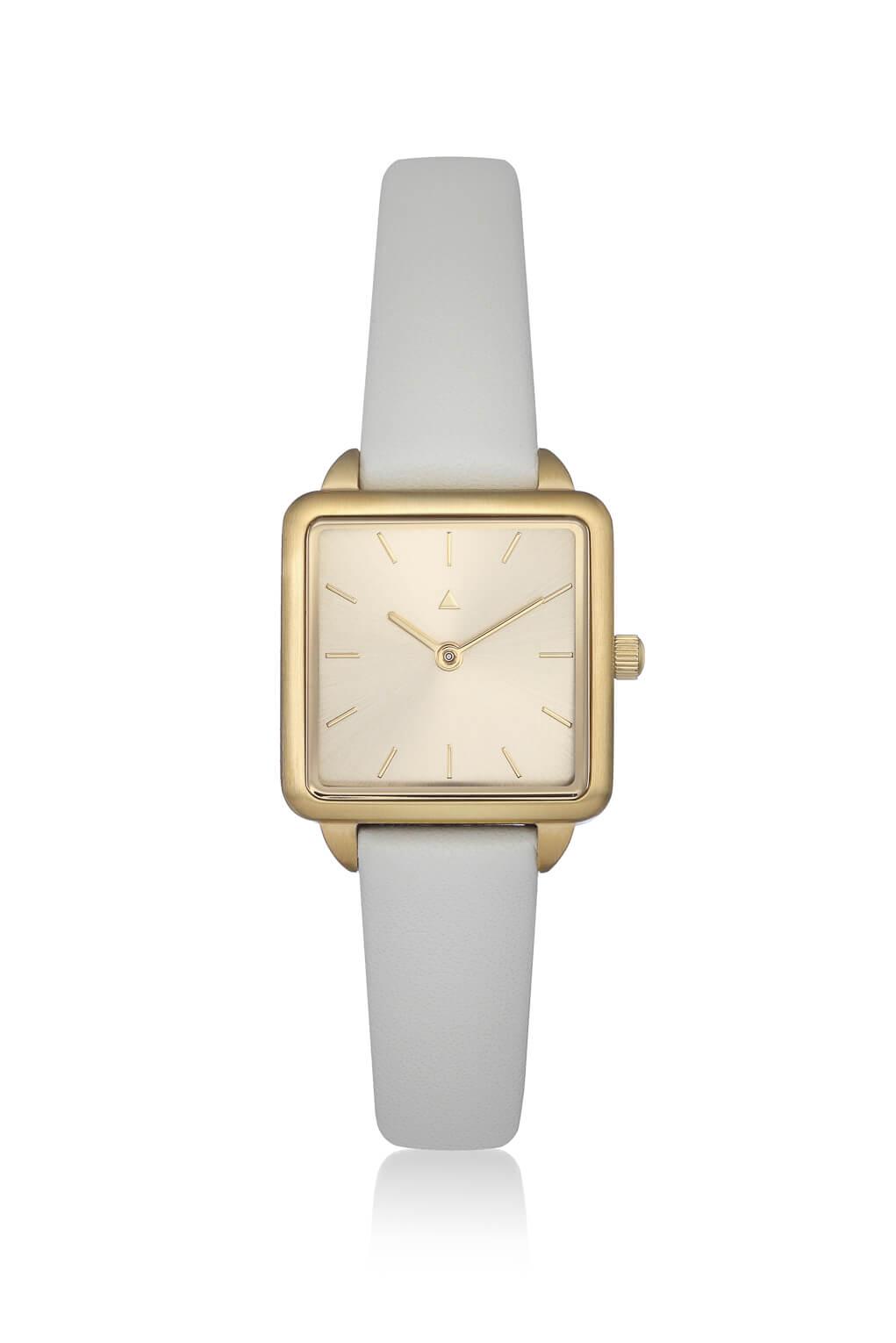 Rectangle watch in gold