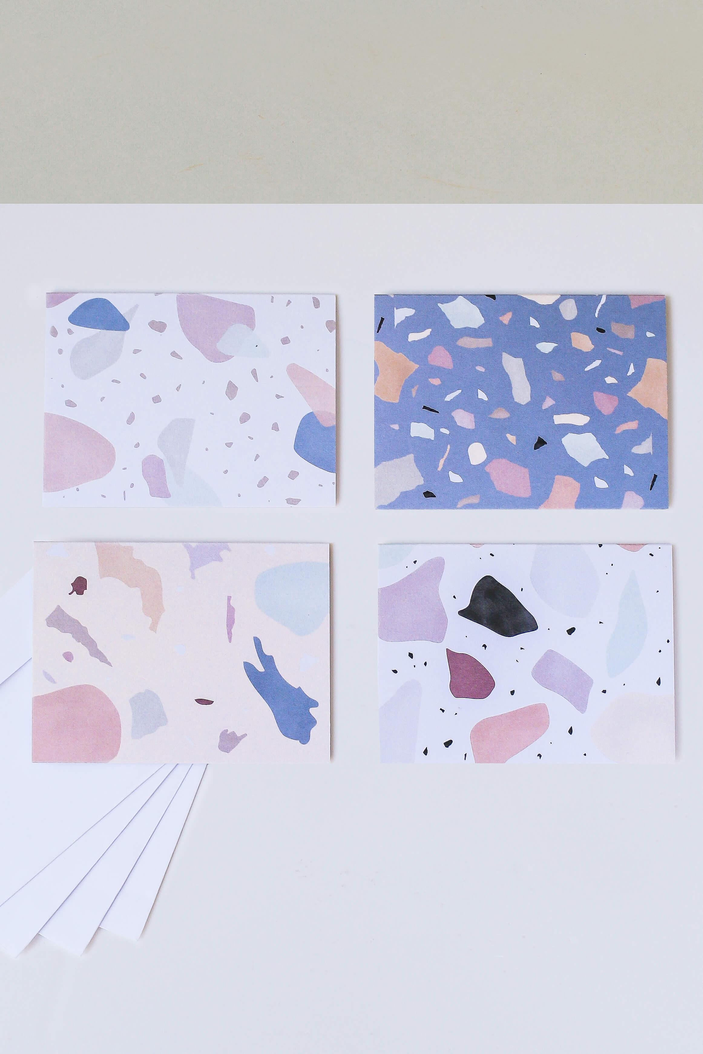 Terrazzo Note Cards Set