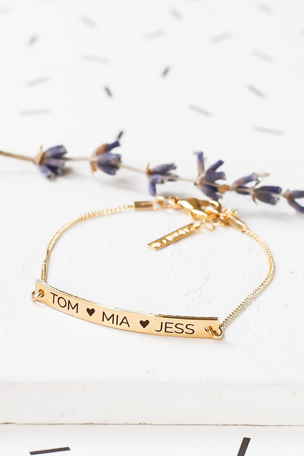 Custom Engraved Bar Bracelet