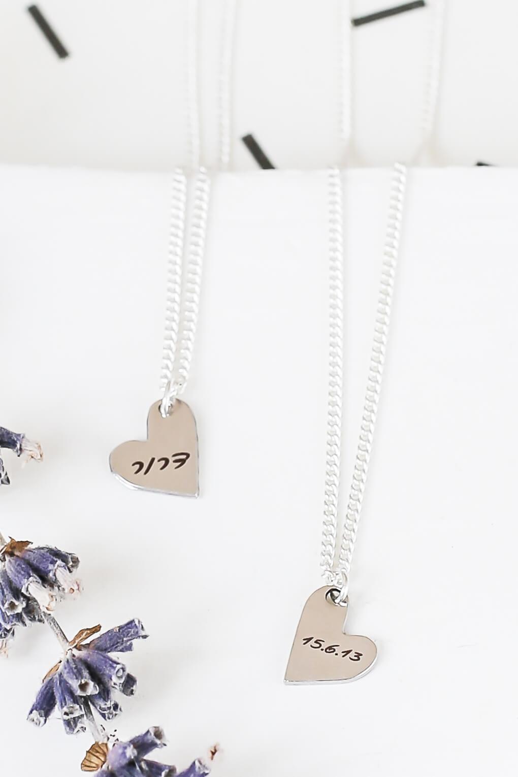 Custom Engraved Heart Necklace