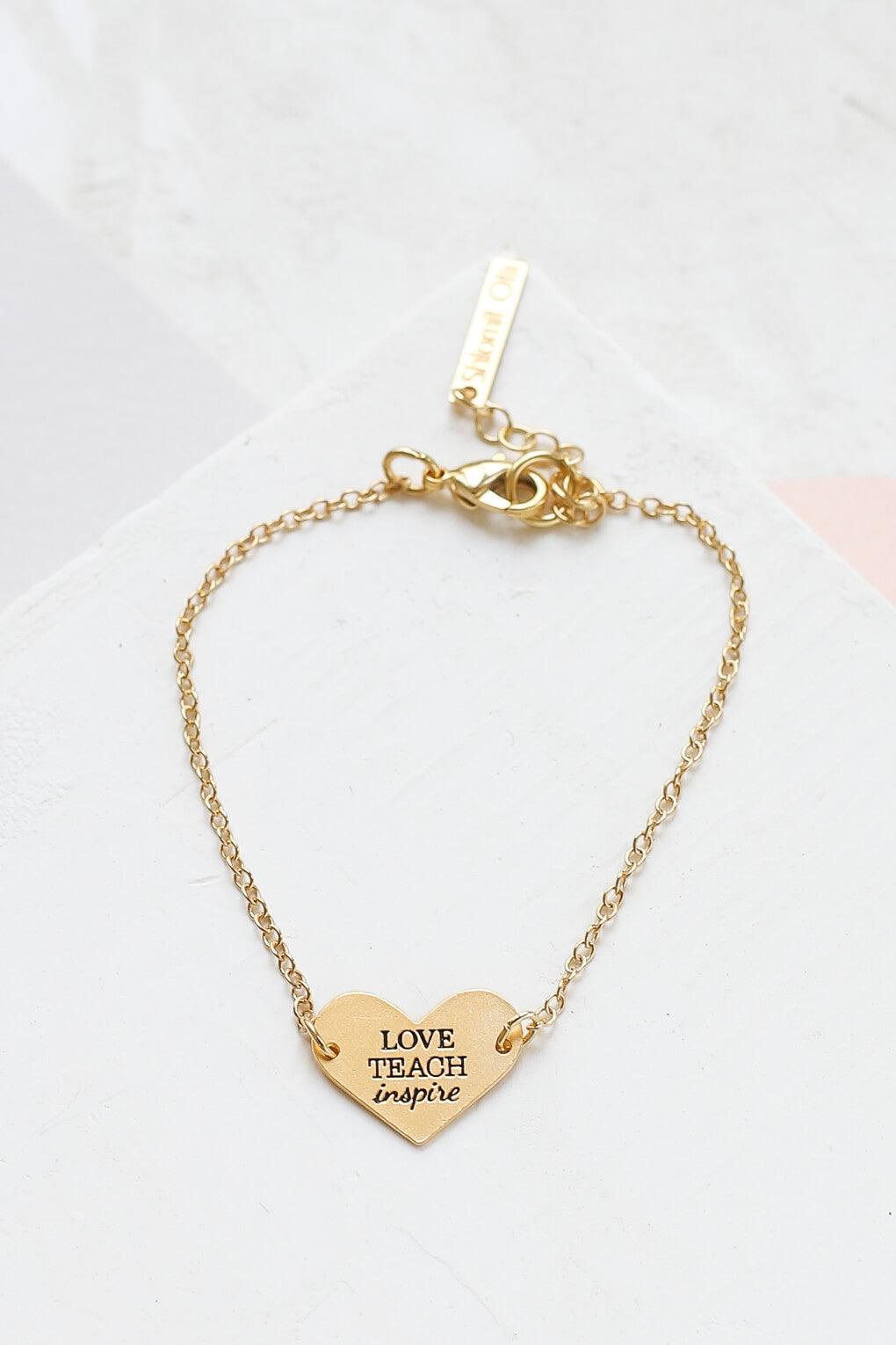 "Love Teach Inspire" bracelet
